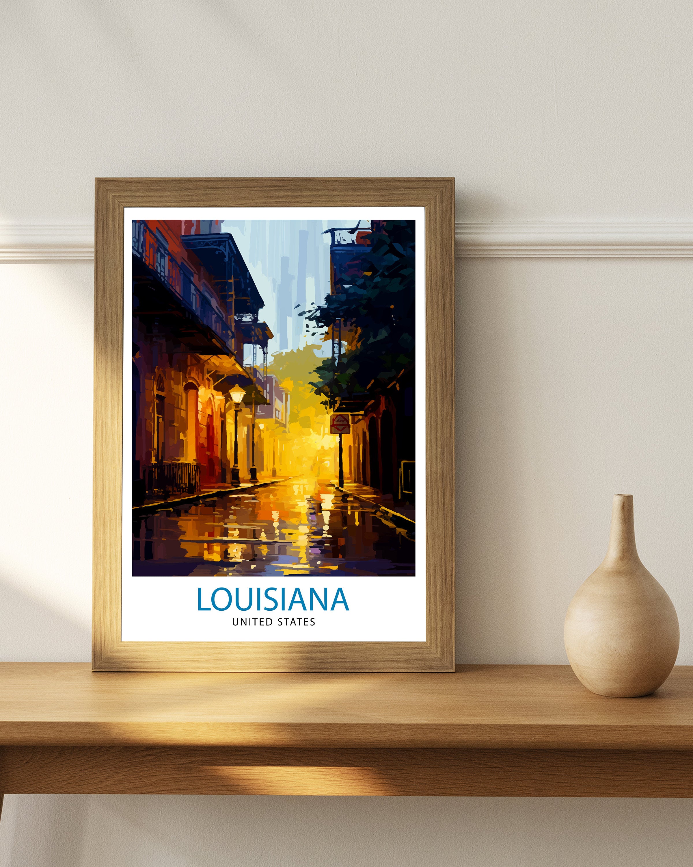 Louisiana United States Travel Print| Louisiana Wall Decor Louisiana Poster USA Travel Prints Louisiana Art Print Louisiana