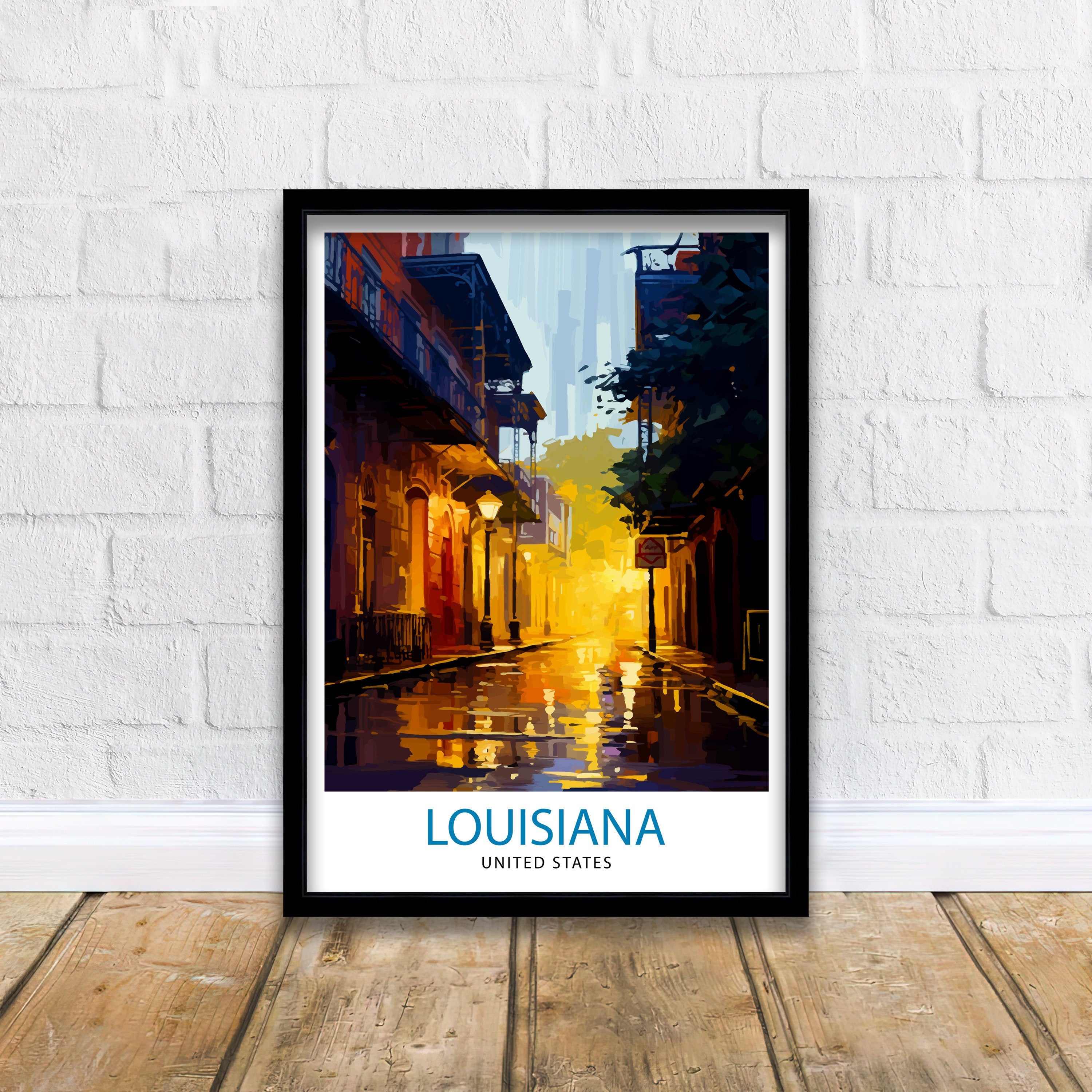 Louisiana United States Travel Print| Louisiana Wall Decor Louisiana Poster USA Travel Prints Louisiana Art Print Louisiana