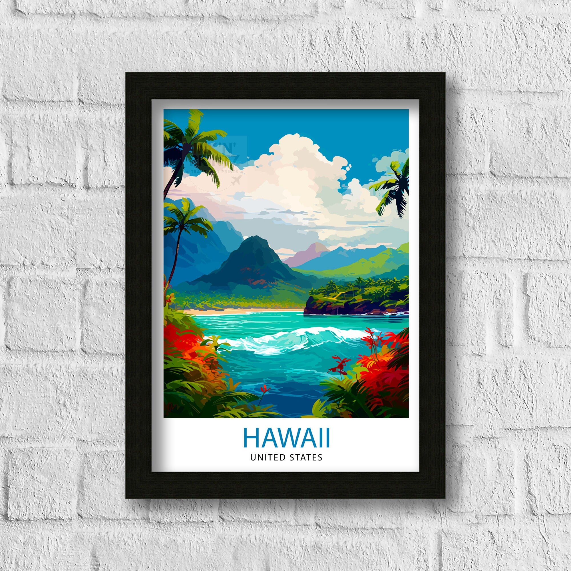 Hawaii Travel Print | Hawaii Poster | Hawaii Wall Art | Travel Print | Hawaii Print | Travel Poster | Hawaii Travel Poster