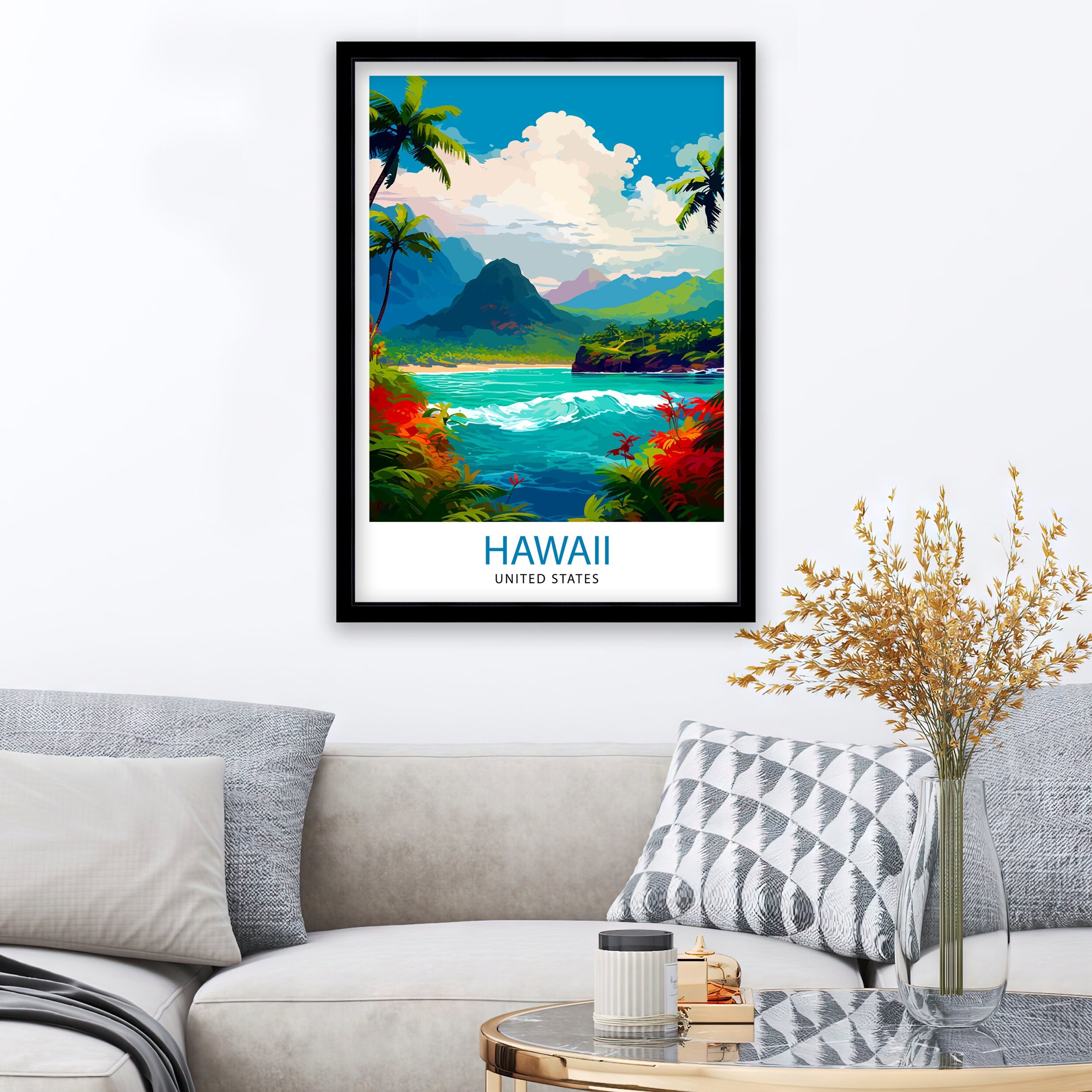 Hawaii Travel Print | Hawaii Poster | Hawaii Wall Art | Travel Print | Hawaii Print | Travel Poster | Hawaii Travel Poster
