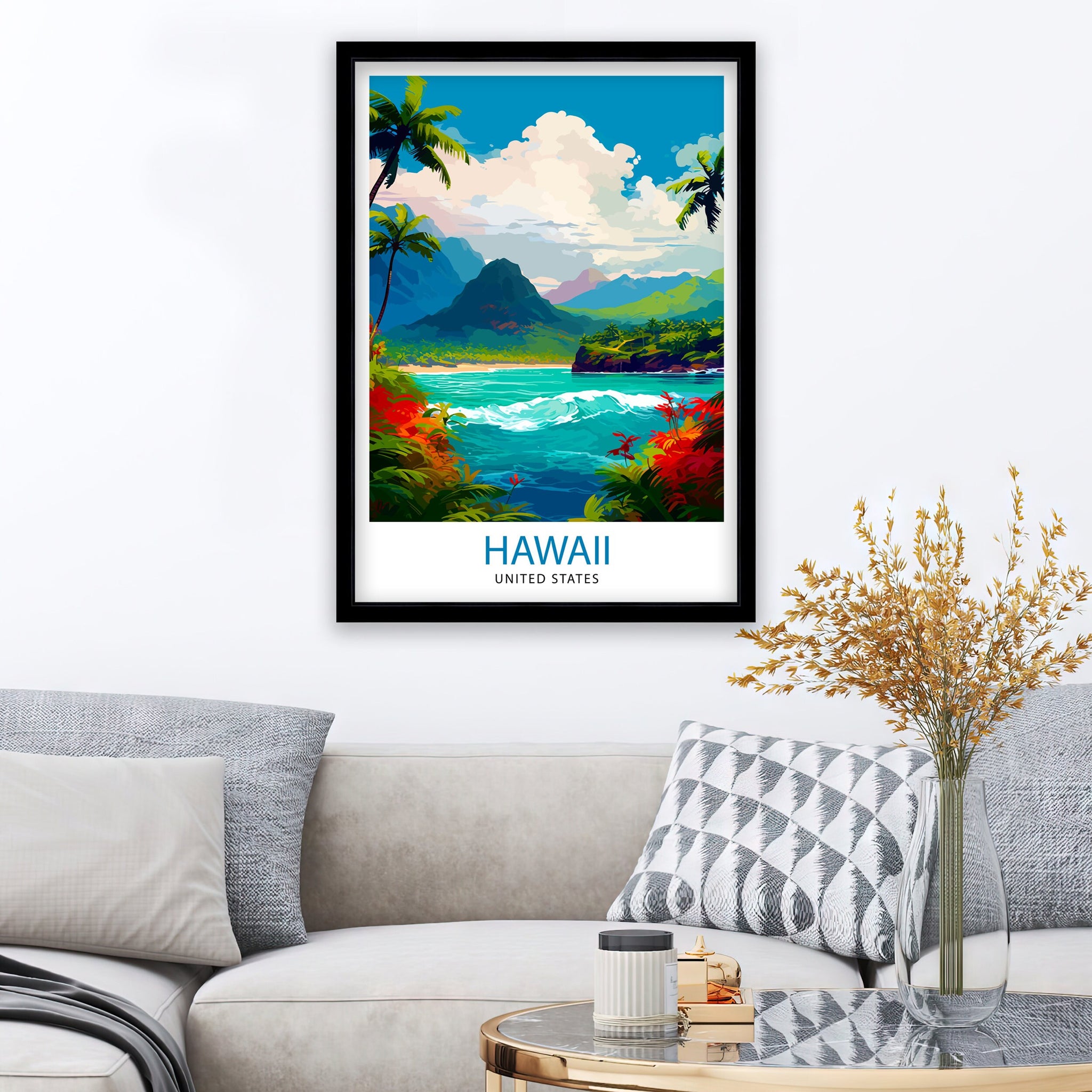 Hawaii Travel Print | Hawaii Poster | Hawaii Wall Art | Travel Print | Hawaii Print | Travel Poster | Hawaii Travel Poster