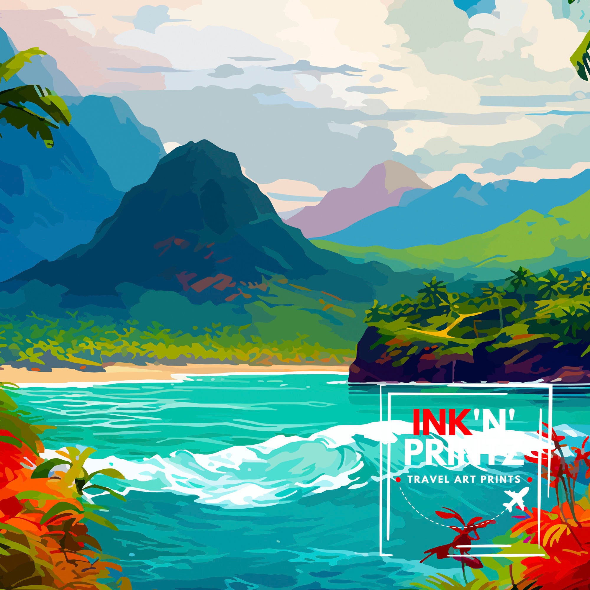 Hawaii Travel Print | Hawaii Poster | Hawaii Wall Art | Travel Print | Hawaii Print | Travel Poster | Hawaii Travel Poster
