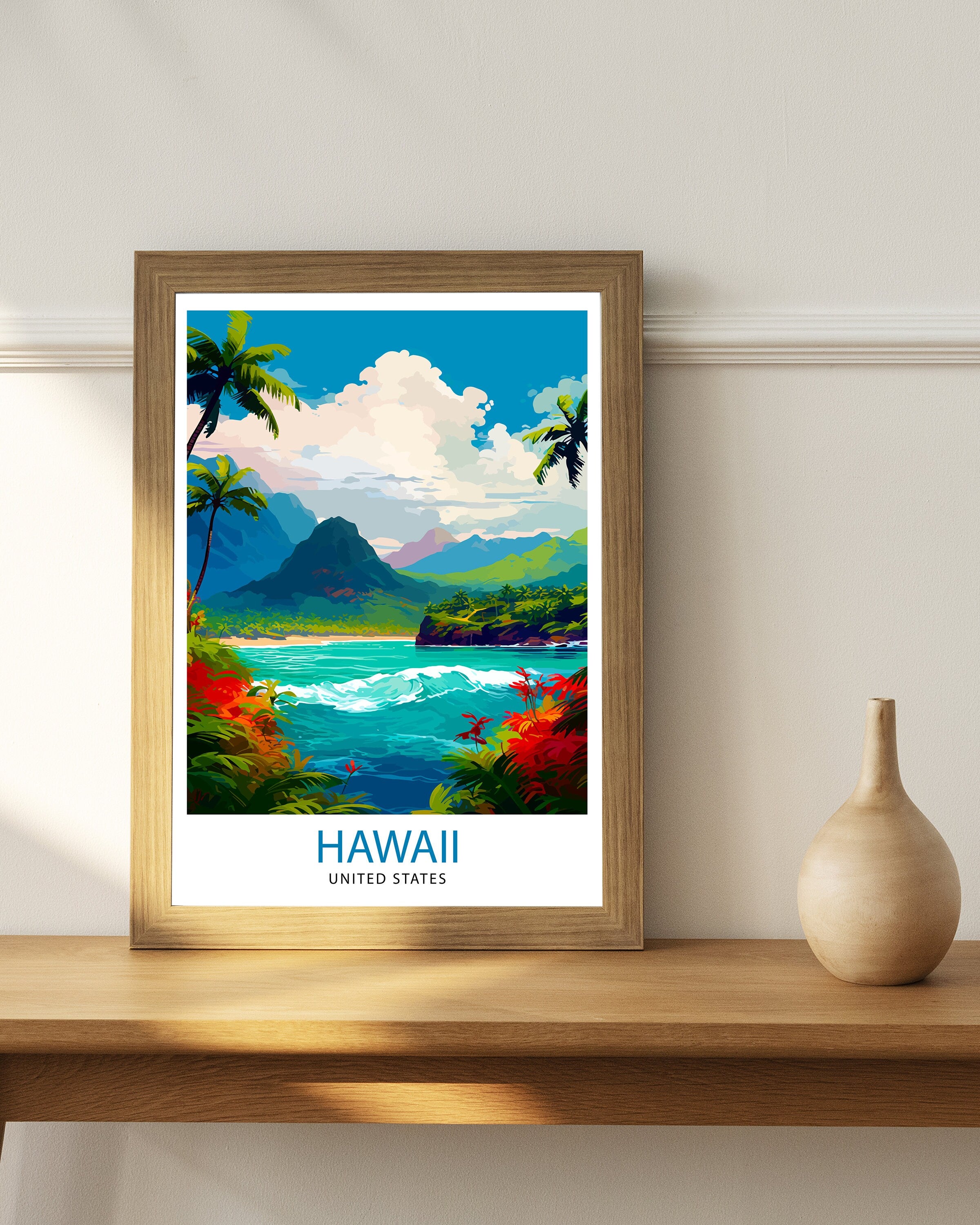 Hawaii Travel Print | Hawaii Poster | Hawaii Wall Art | Travel Print | Hawaii Print | Travel Poster | Hawaii Travel Poster