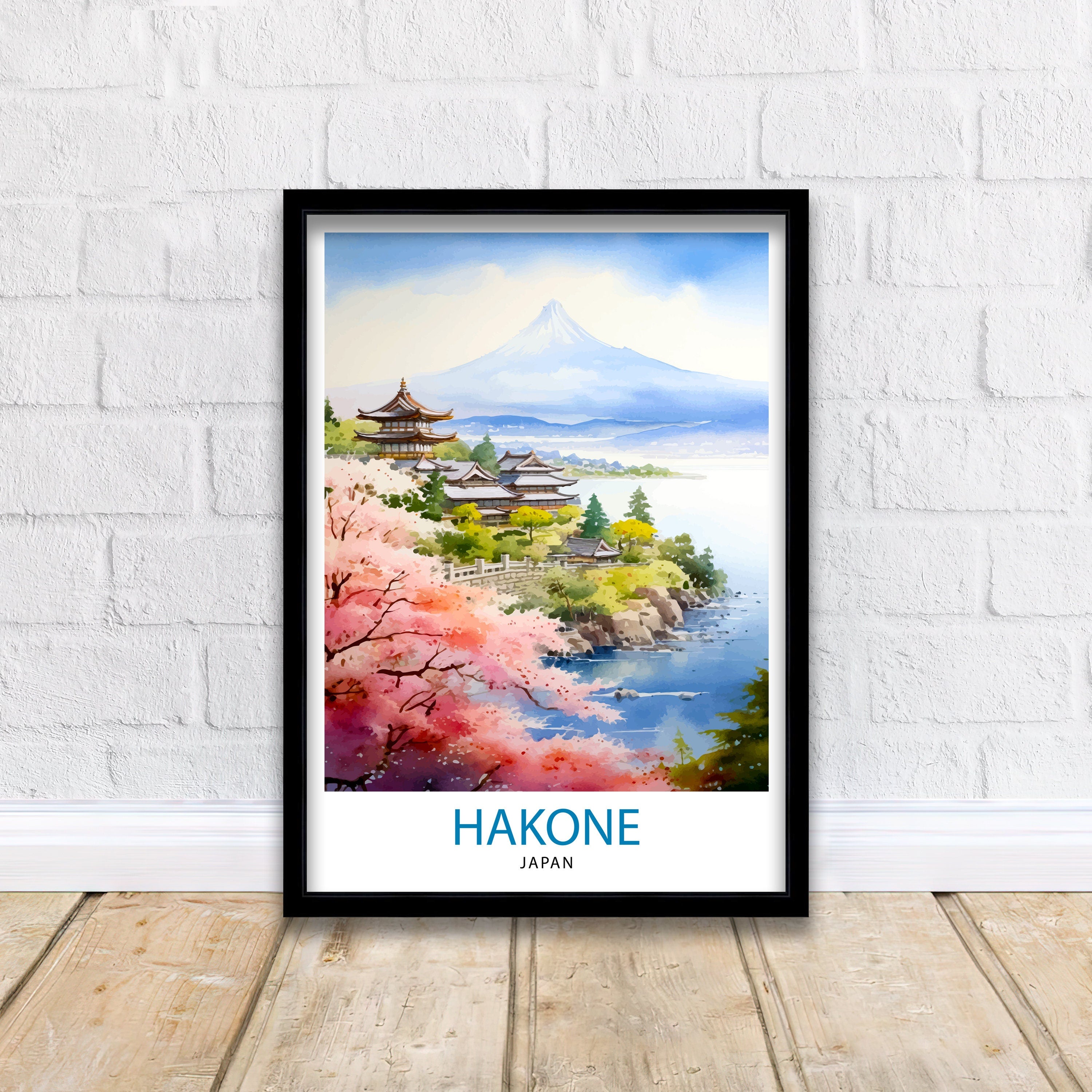 Hakone Japan Travel Print Hakone Wall Decor Hakone Poster Japan Travel Prints Hakone Art Print Hakone Illustration Hakone Wall Art