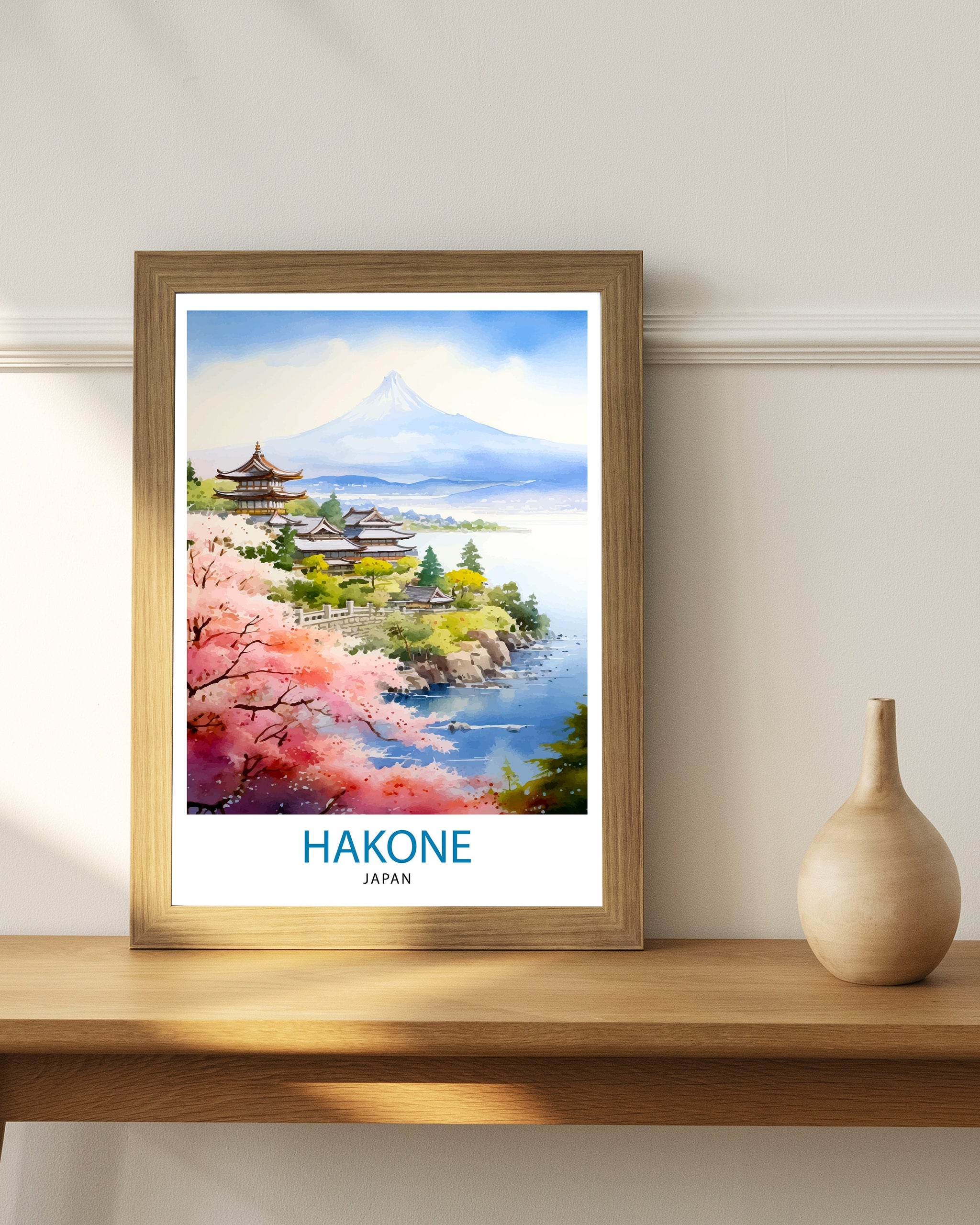 Hakone Japan Travel Print Hakone Wall Decor Hakone Poster Japan Travel Prints Hakone Art Print Hakone Illustration Hakone Wall Art