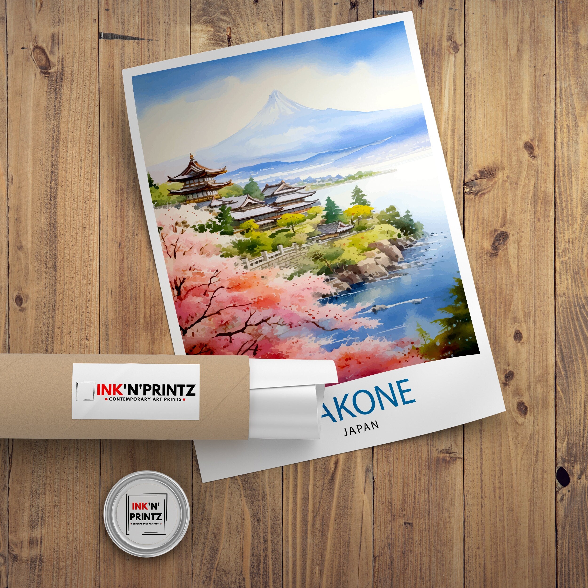 Hakone Japan Travel Print Hakone Wall Decor Hakone Poster Japan Travel Prints Hakone Art Print Hakone Illustration Hakone Wall Art