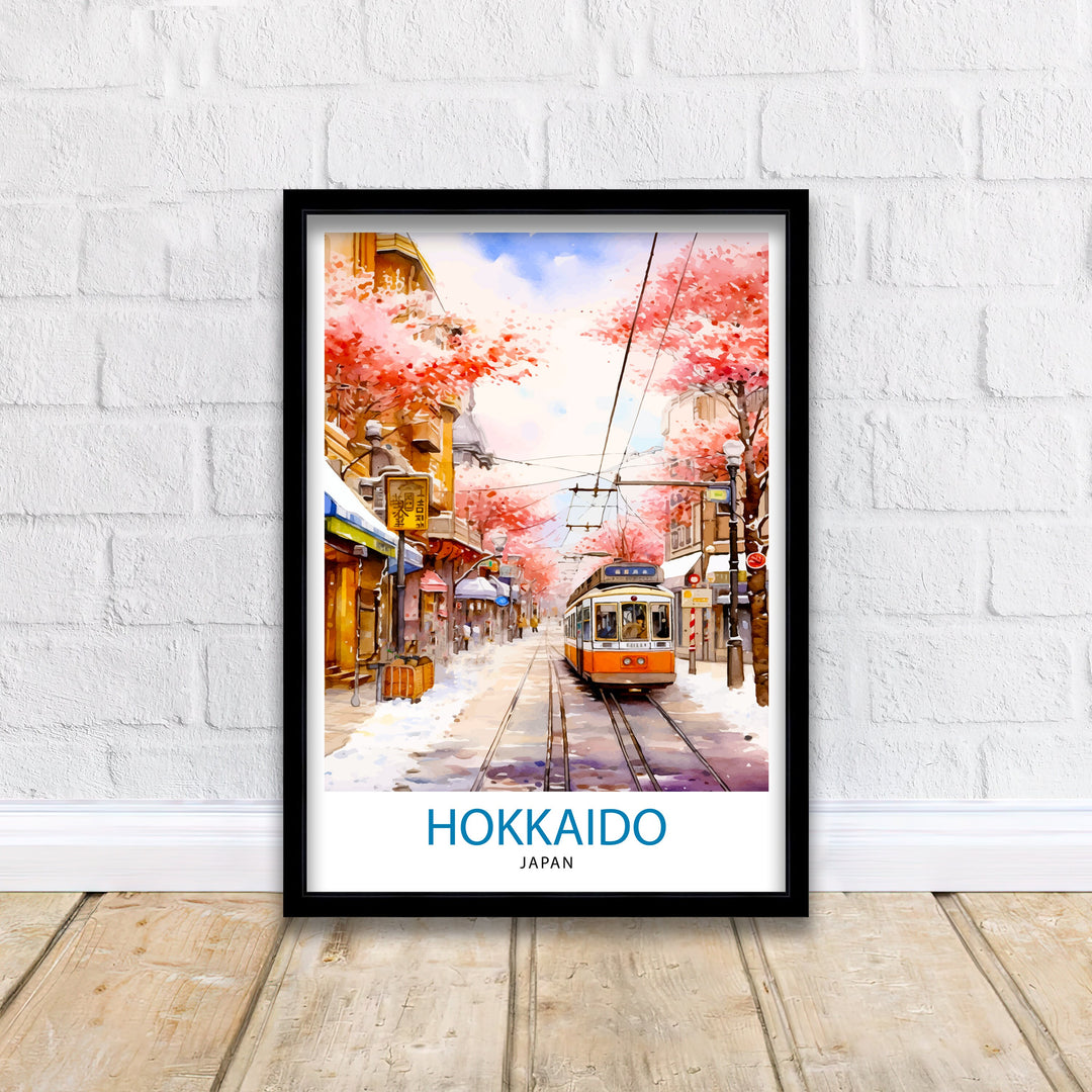 Hokkaido Japan Travel Poster Hokkaido