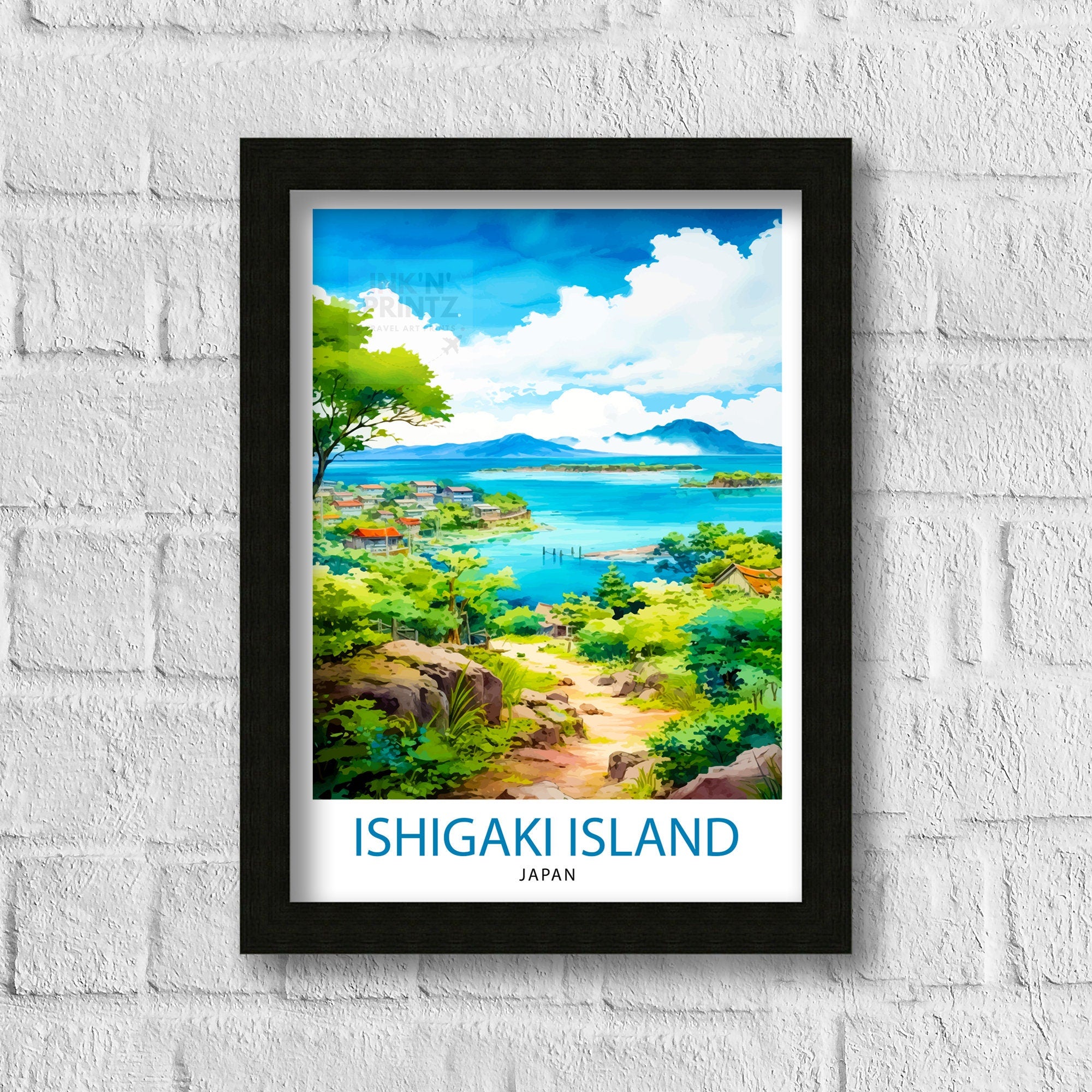 Ishigaki Island Japan Travel Print Ishigaki Wall Decor Ishigaki Poster Japan Travel Prints Ishigaki Art Print Ishigaki Illustration