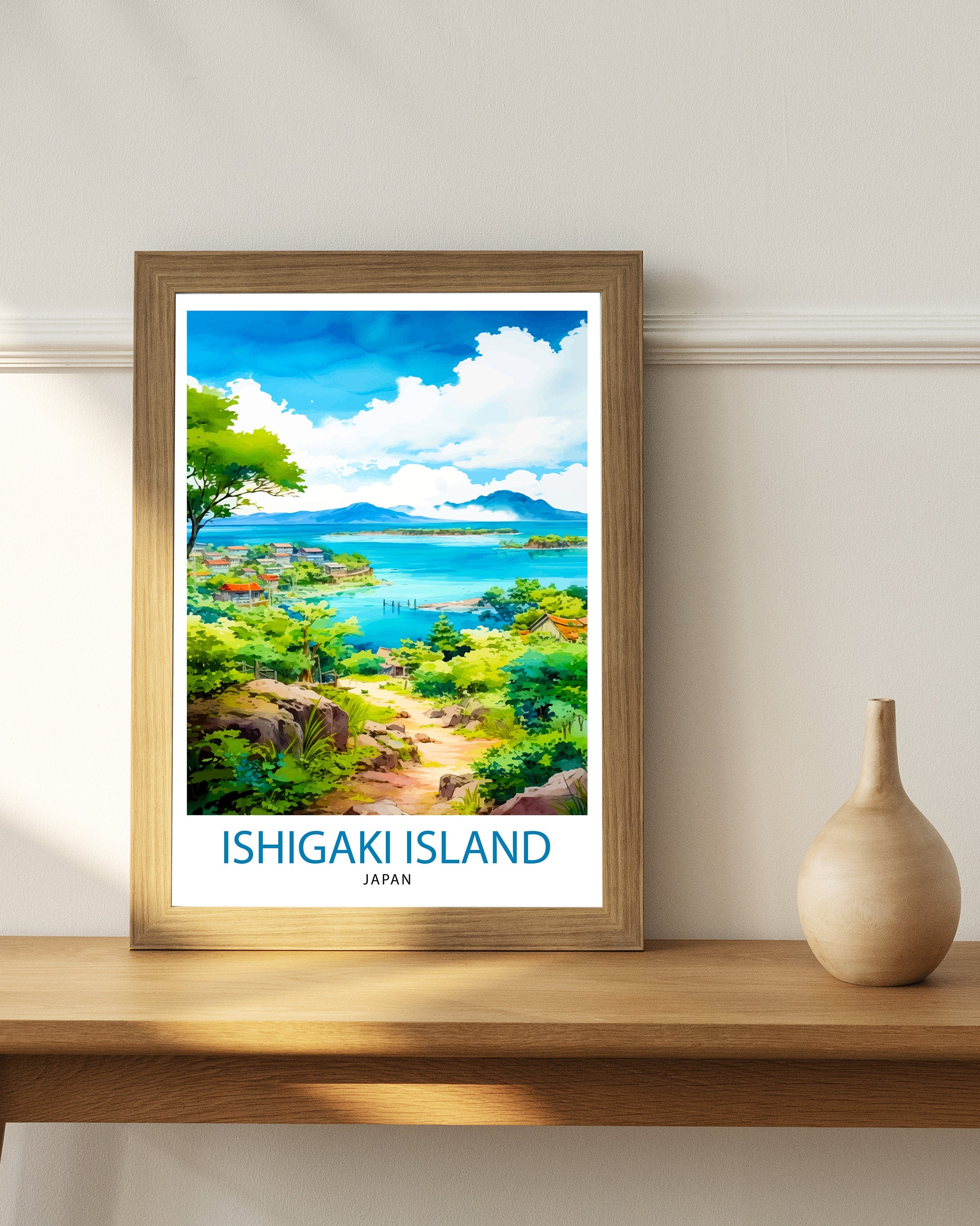 Ishigaki Island Japan Travel Print Ishigaki Wall Decor Ishigaki Poster Japan Travel Prints Ishigaki Art Print Ishigaki Illustration