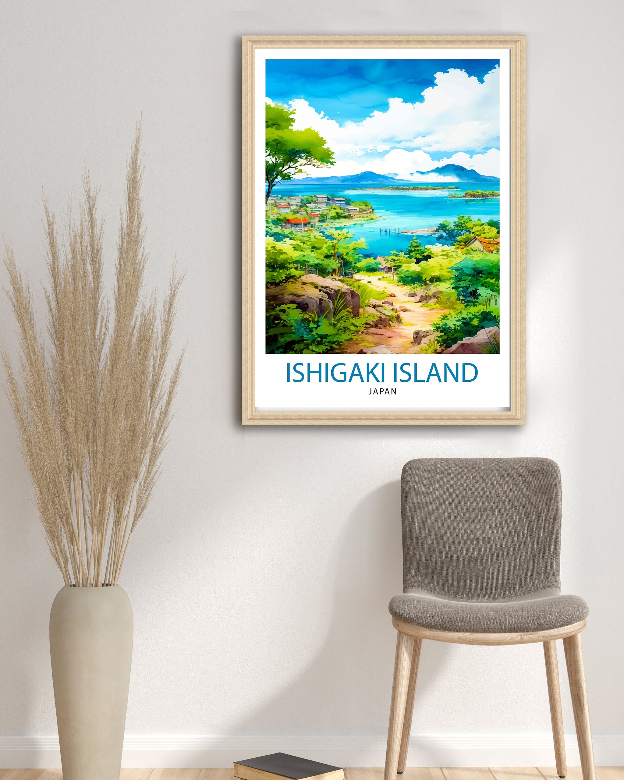 Ishigaki Island Japan Travel Print Ishigaki Wall Decor Ishigaki Poster Japan Travel Prints Ishigaki Art Print Ishigaki Illustration