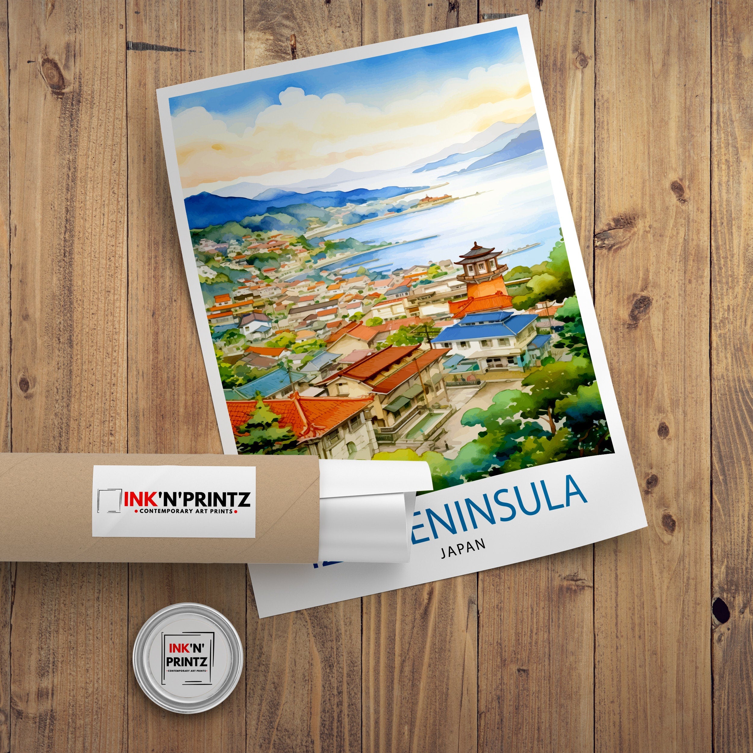 Izu Peninsula Japan Travel Print Izu Wall Decor Izu Poster Japan Travel Prints Izu Art Print Izu Illustration Izu Wall Art