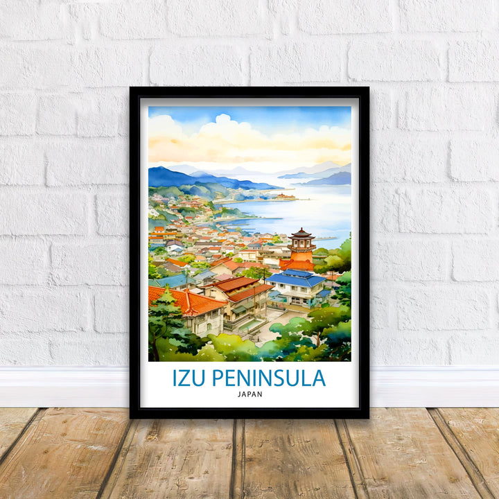 Izu Peninsula Japan Travel Poster Izu