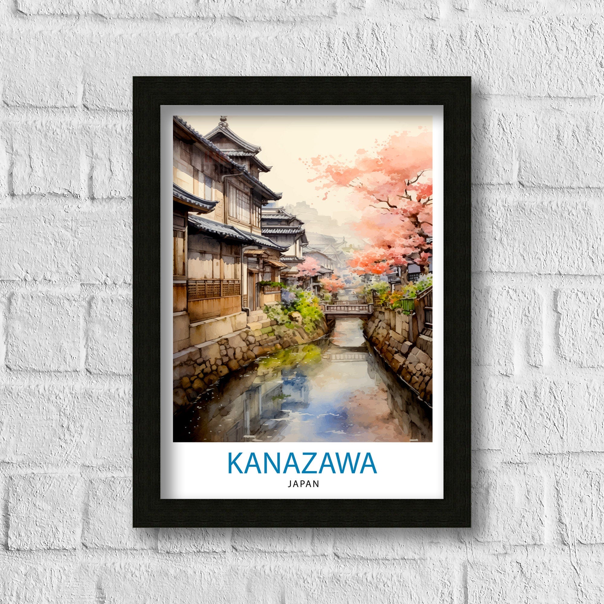 Kanazawa Japan Travel Print Kanazawa Wall Decor Kanazawa Poster Japan Travel Prints Kanazawa Art Print Kanazawa Illustration Kanazawa Wall