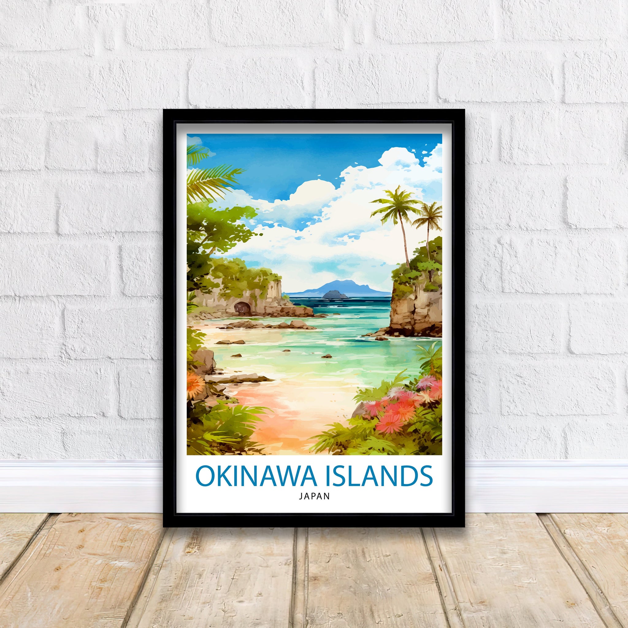 Okinawa Islands Japan Travel Print Okinawa Wall Decor Okinawa Poster Japan Travel Prints Okinawa Art Print Okinawa Illustration Okinawa Wall