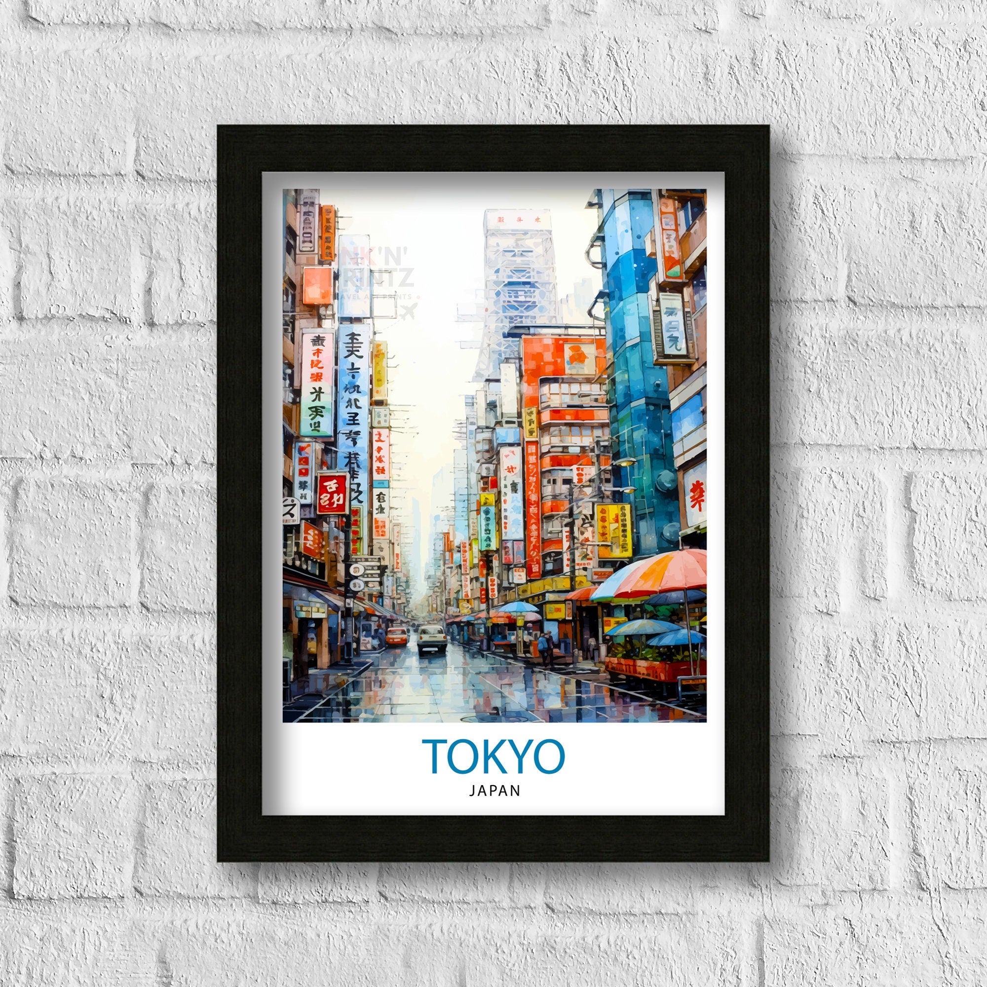 Tokyo Japan Travel Print Tokyo Wall Decor Tokyo Poster Japan Travel Prints Tokyo Art Print Tokyo Illustration Tokyo Wall Art