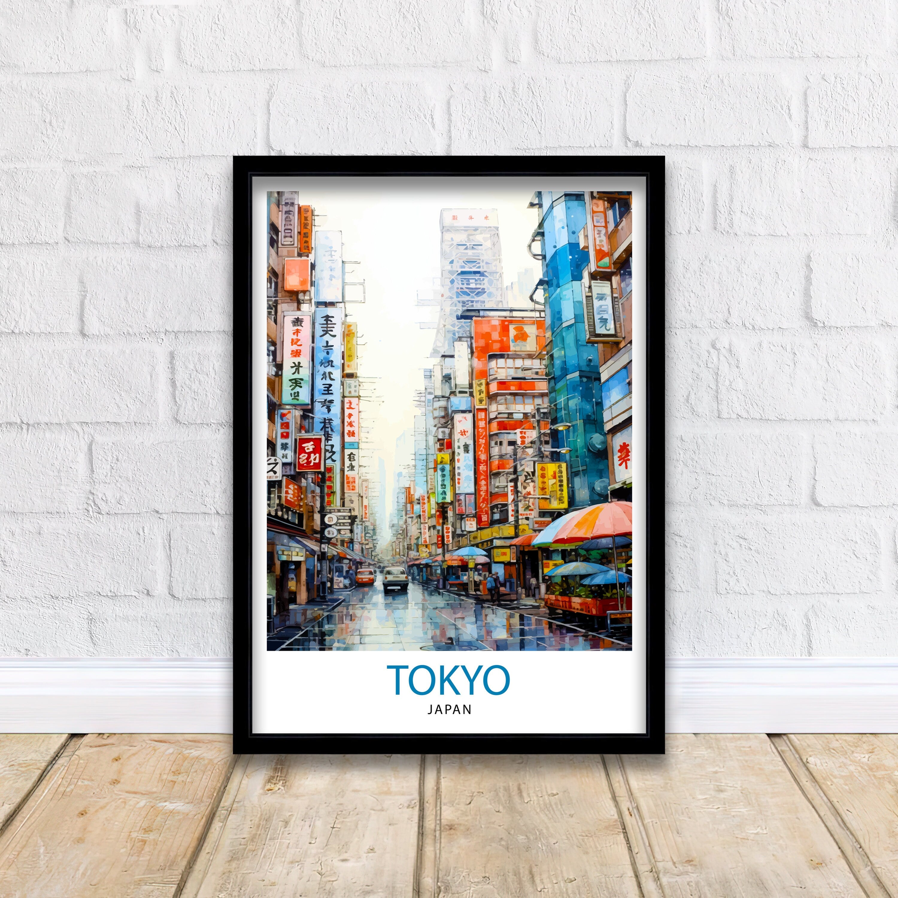 Tokyo Japan Travel Print Tokyo Wall Decor Tokyo Poster Japan Travel Prints Tokyo Art Print Tokyo Illustration Tokyo Wall Art