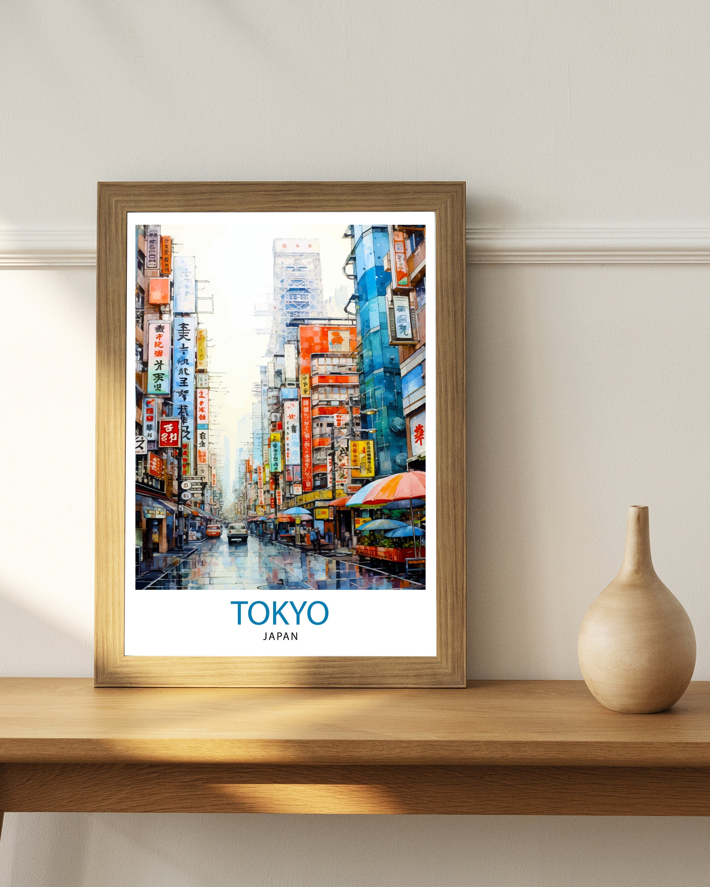Tokyo Japan Travel Print Tokyo Wall Decor Tokyo Poster Japan Travel Prints Tokyo Art Print Tokyo Illustration Tokyo Wall Art