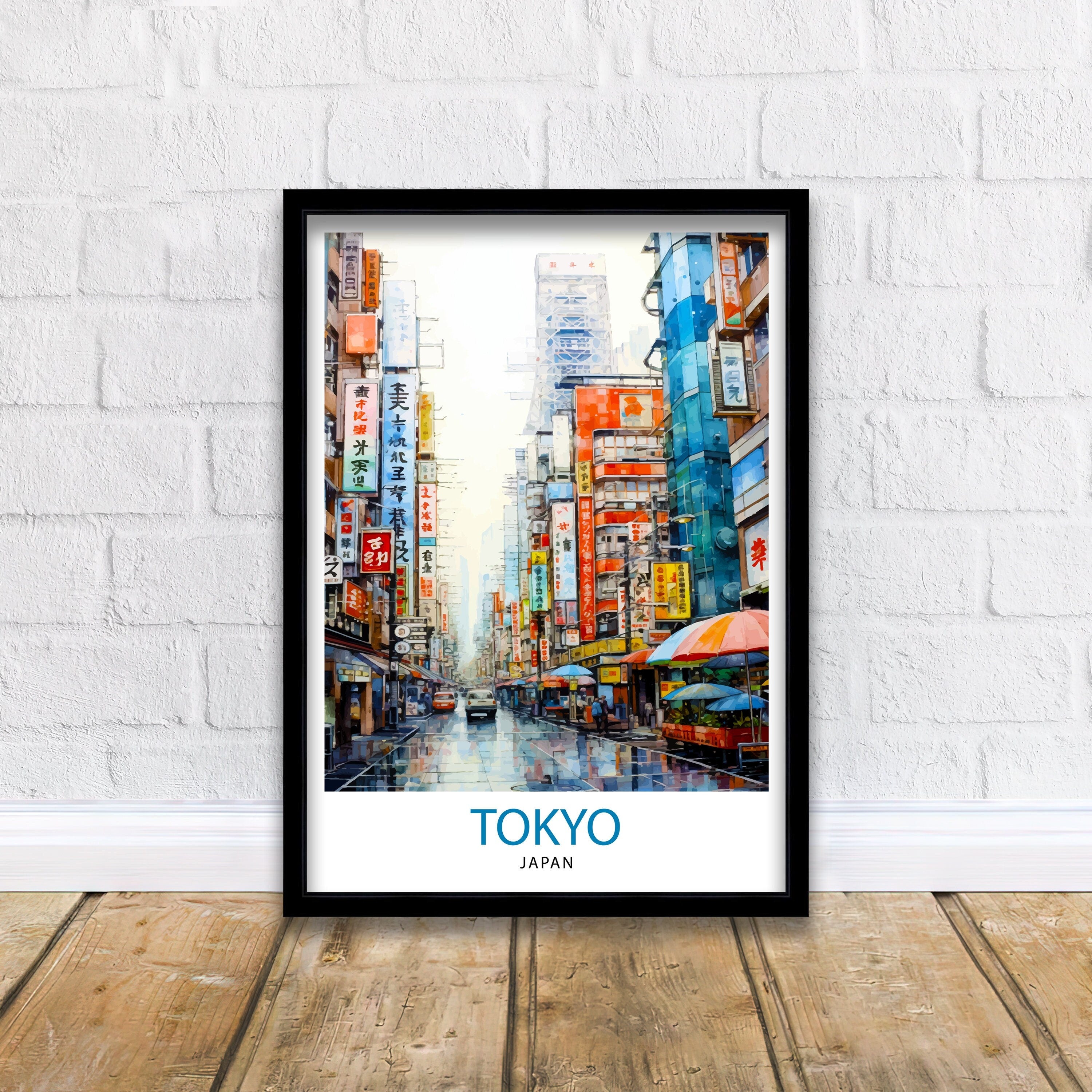 Tokyo Japan Travel Print Tokyo Wall Decor Tokyo Poster Japan Travel Prints Tokyo Art Print Tokyo Illustration Tokyo Wall Art