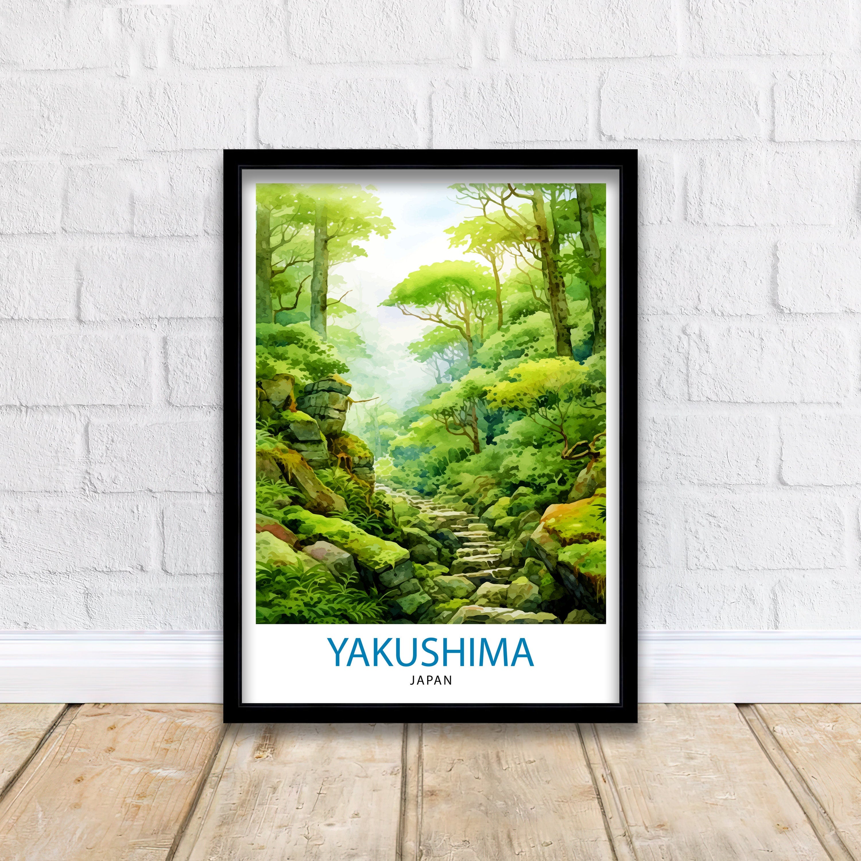 Yakushima Japan Travel Print Yakushima Wall Decor Yakushima Poster Japan Travel Prints Yakushima Art Print Yakushima Illustration Yakushima