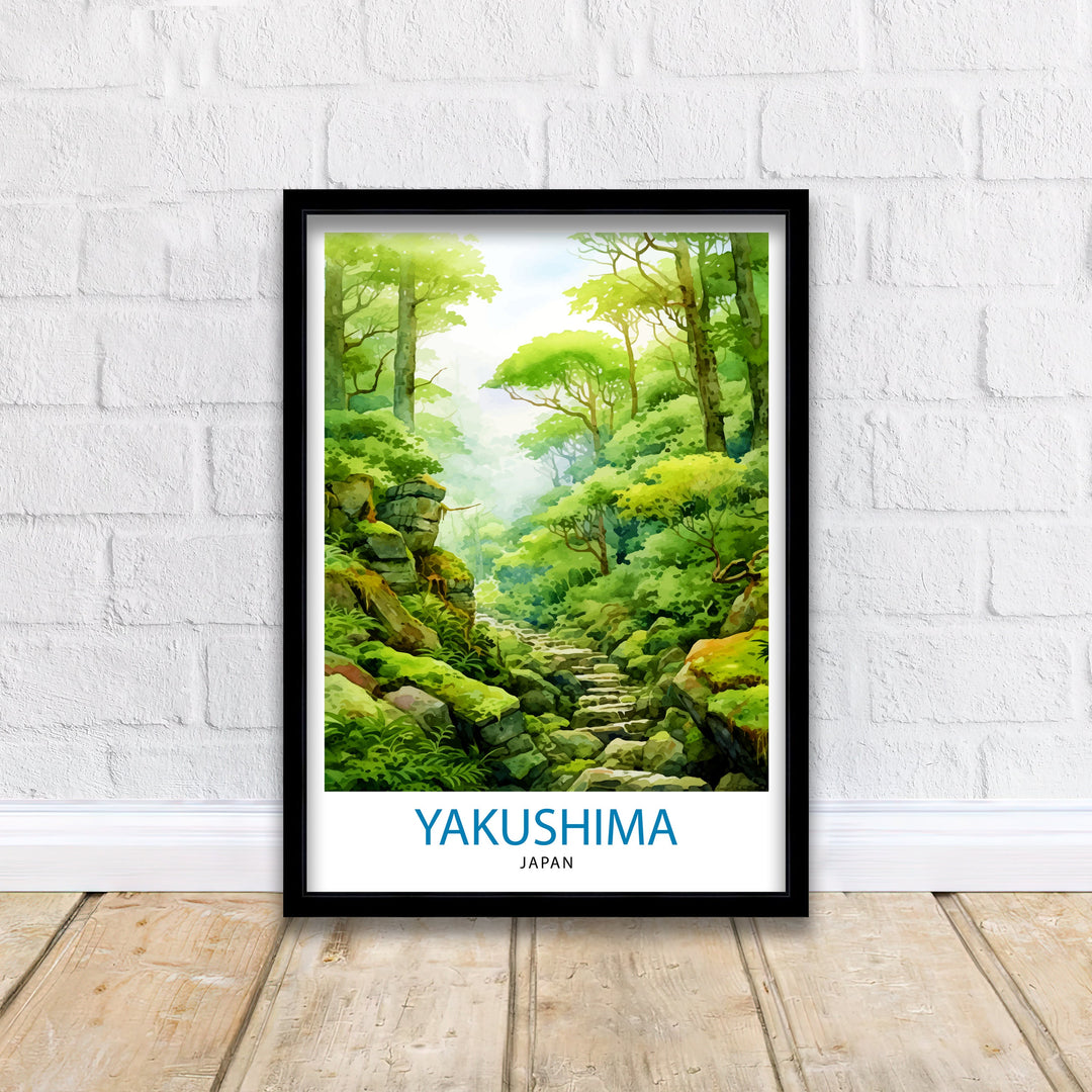 Yakushima Japan Travel Poster Yakushima