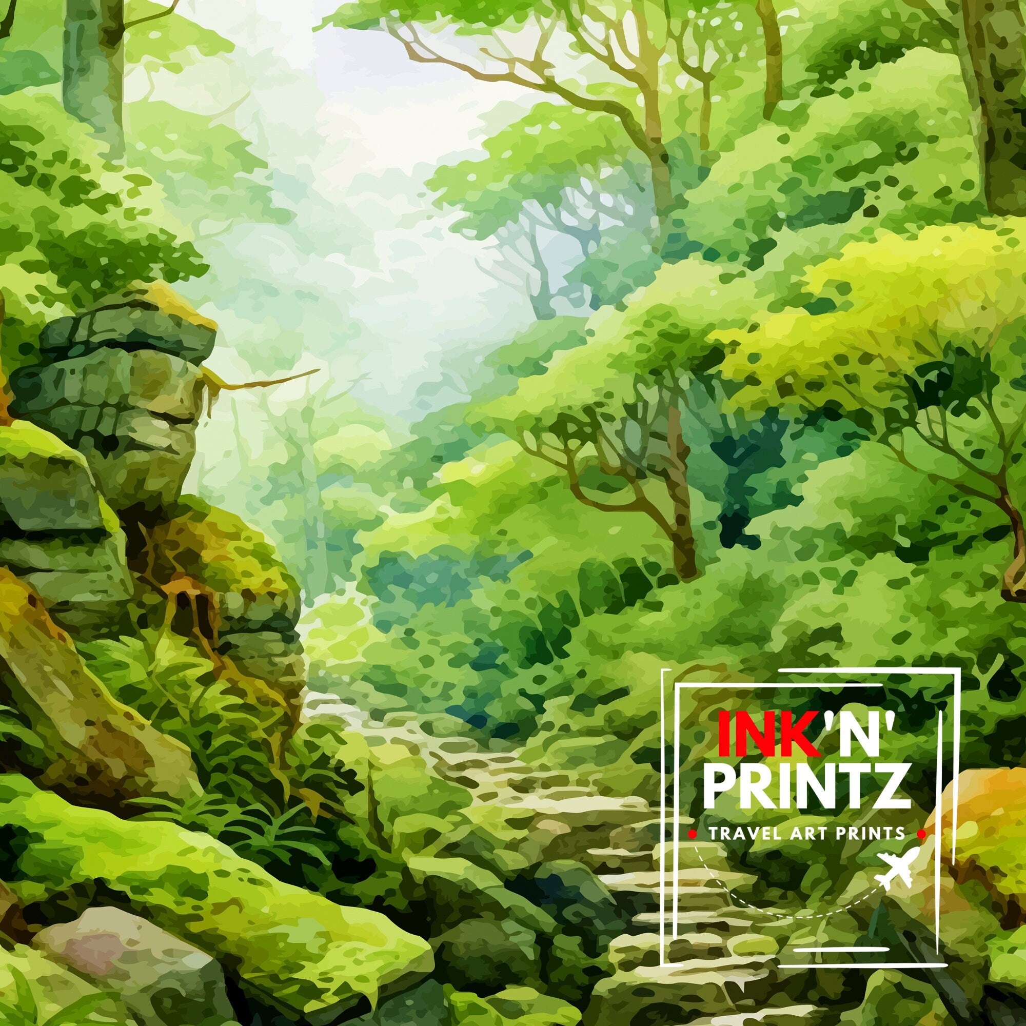 Yakushima Japan Travel Print Yakushima Wall Decor Yakushima Poster Japan Travel Prints Yakushima Art Print Yakushima Illustration Yakushima