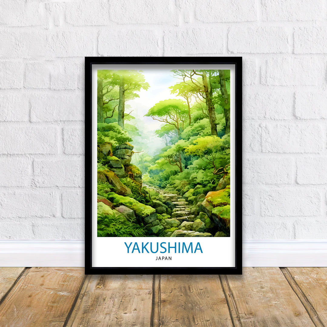 Yakushima Japan Travel Poster Yakushima