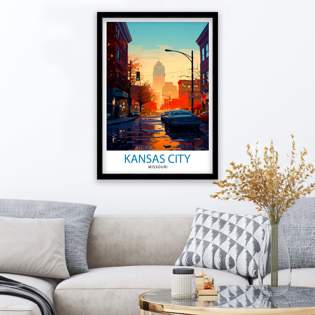 Kansas City Missouri Travel Poster Kansas City