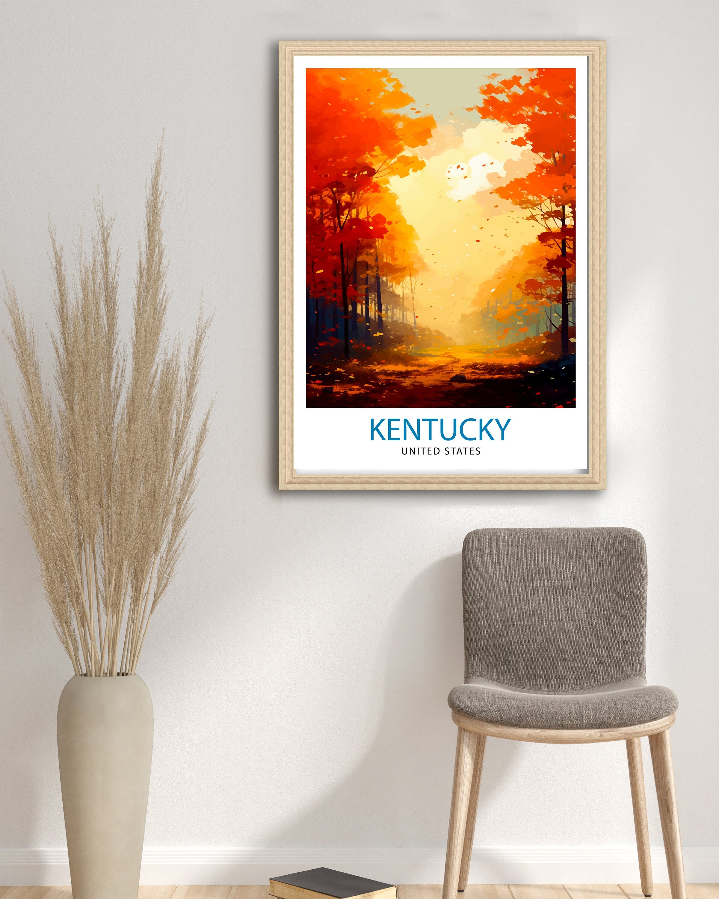 Kentucky USA Travel Print| Kentucky Wall Decor Kentucky Poster USA Travel Prints Kentucky Art Print Kentucky Illustration Kentucky Wall Art
