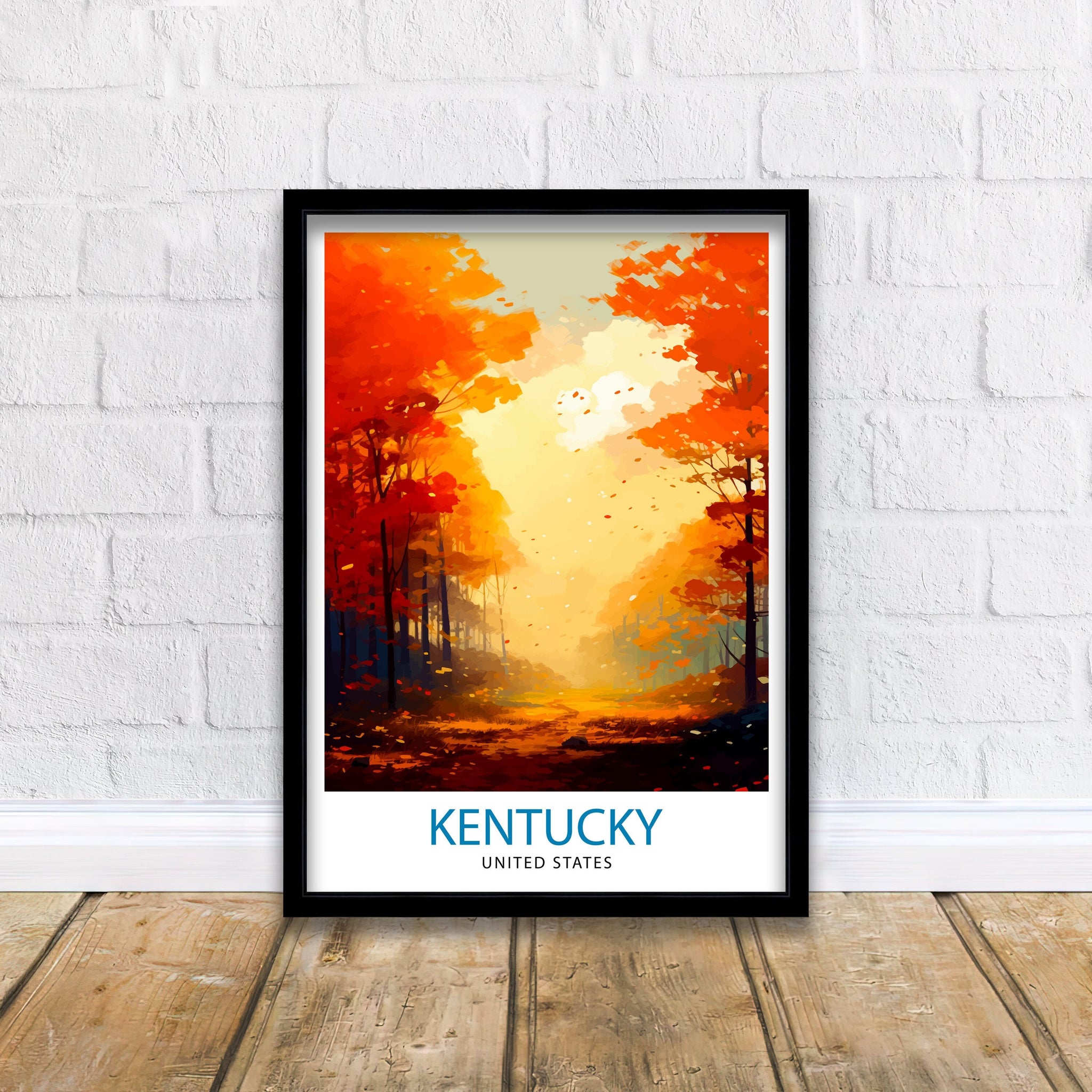 Kentucky USA Travel Print| Kentucky Wall Decor Kentucky Poster USA Travel Prints Kentucky Art Print Kentucky Illustration Kentucky Wall Art