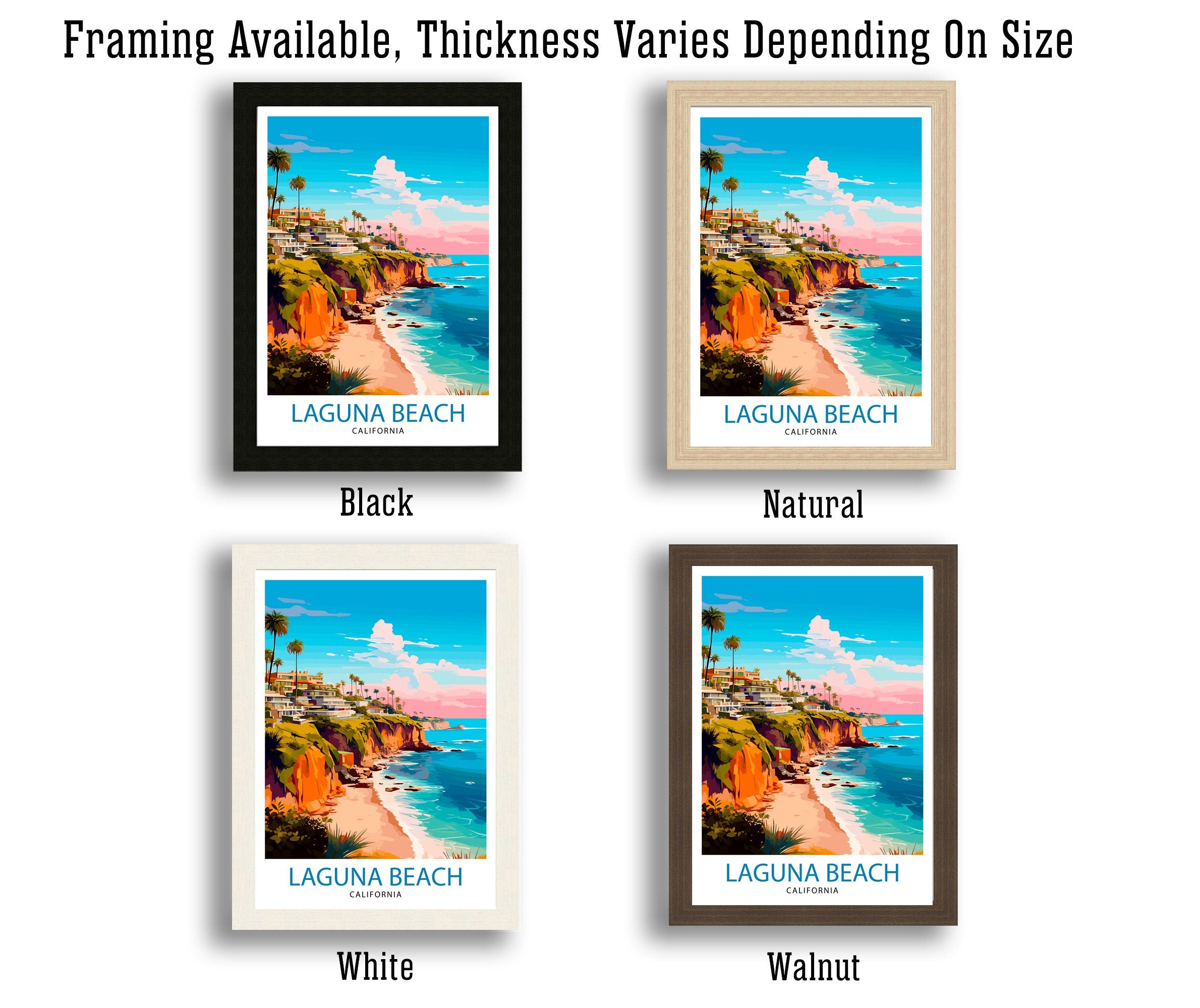 Laguna Beach California Travel Print| Laguna Beach Wall Decor Laguna Beach Poster California Travel Prints Laguna Beach Art Print Laguna