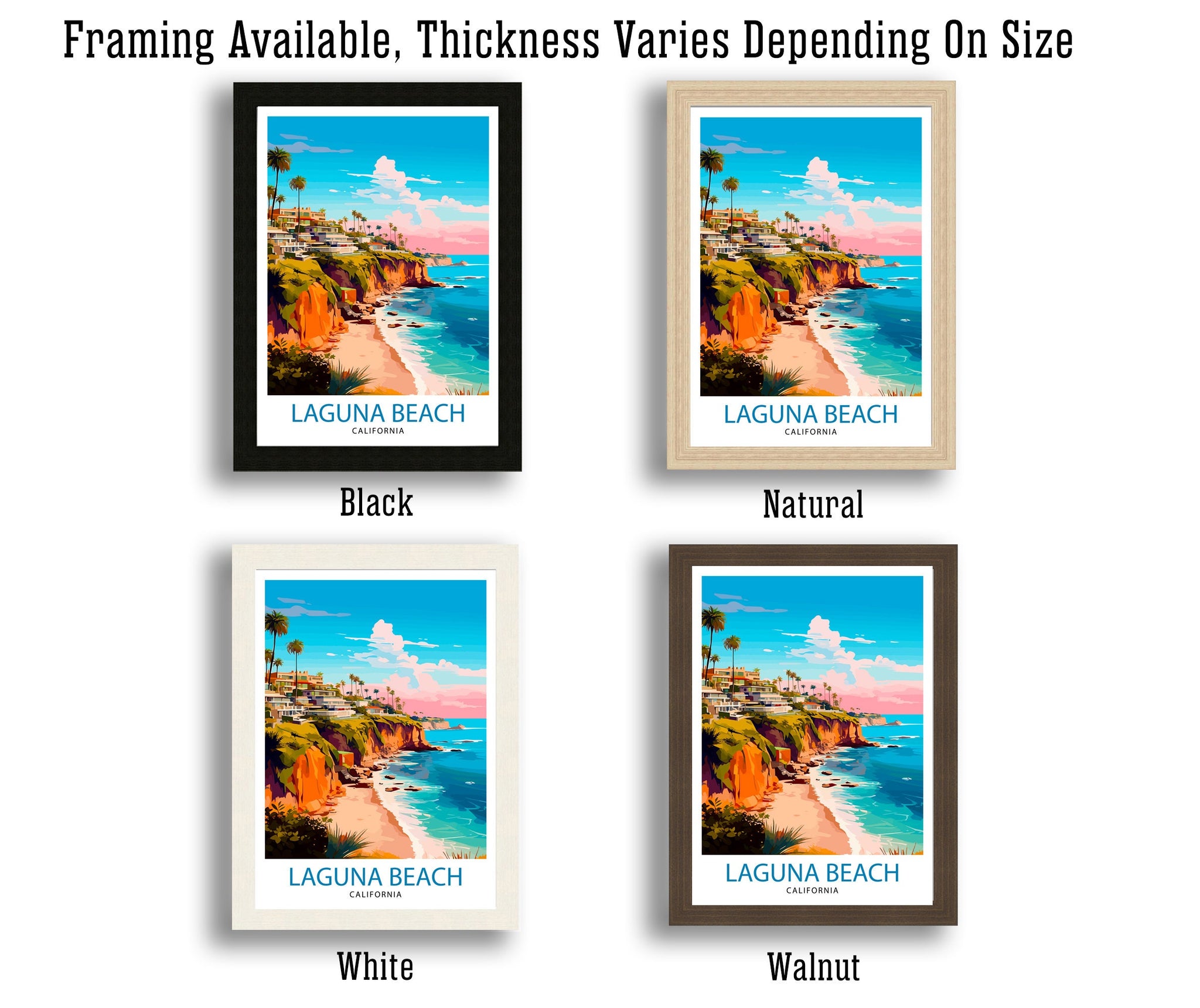 Laguna Beach California Travel Print| Laguna Beach Wall Decor Laguna Beach Poster California Travel Prints Laguna Beach Art Print Laguna