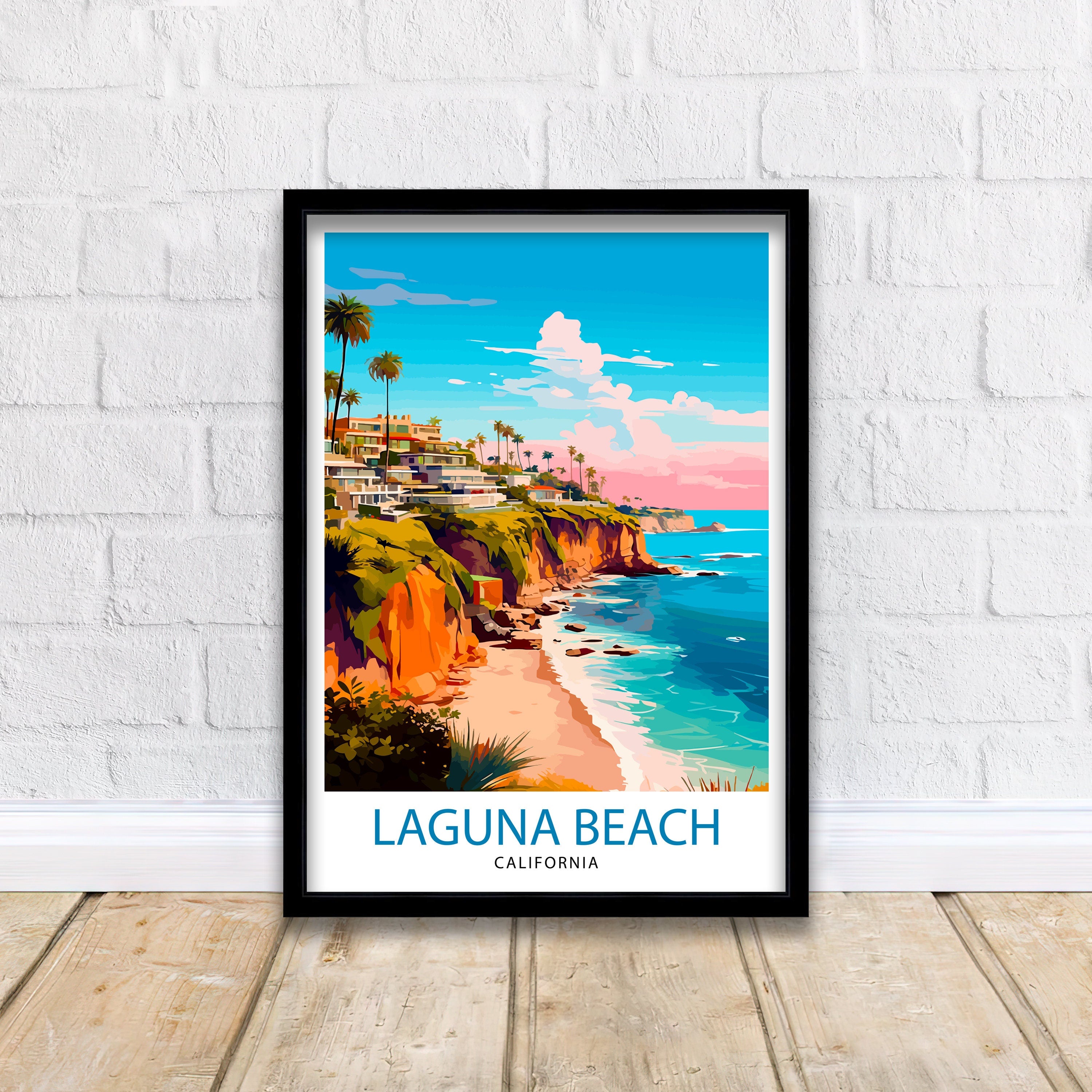 Laguna Beach California Travel Print| Laguna Beach Wall Decor Laguna Beach Poster California Travel Prints Laguna Beach Art Print Laguna