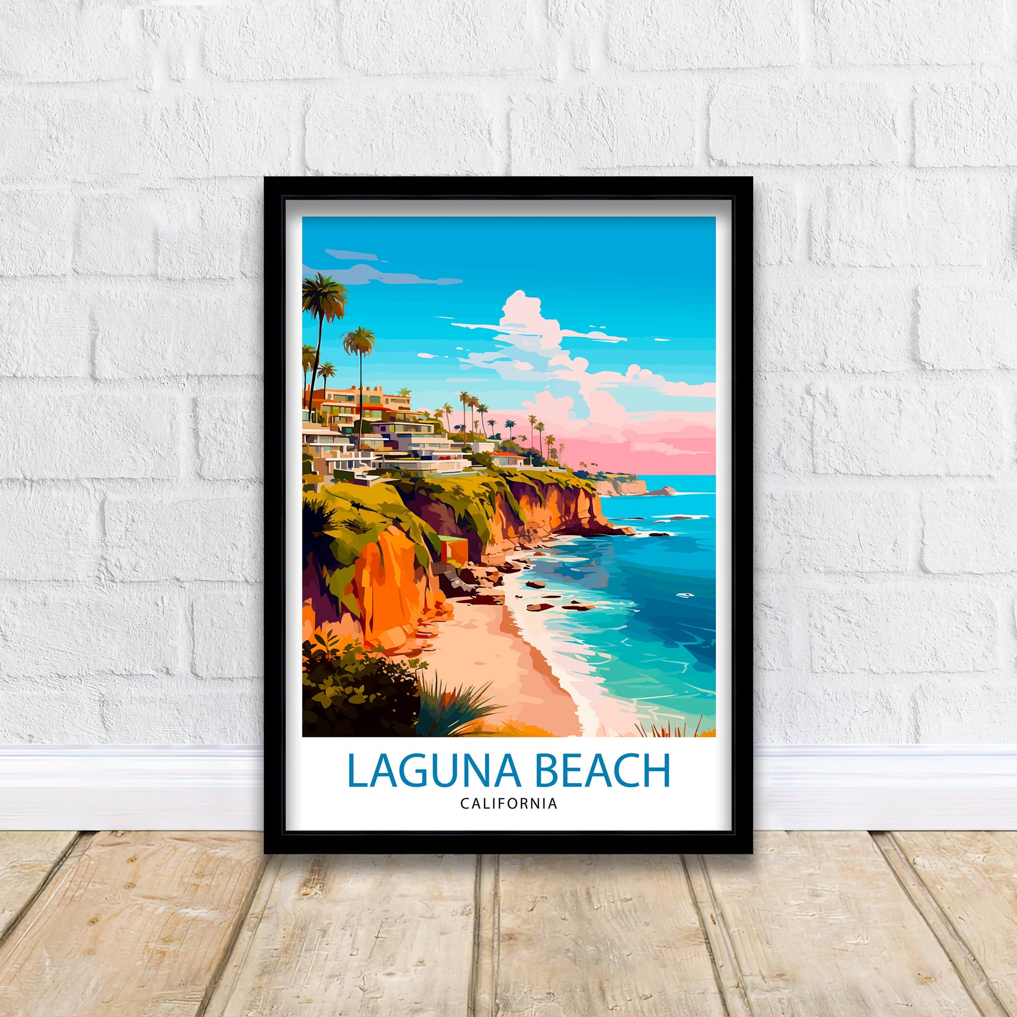 Laguna Beach California Travel Print| Laguna Beach Wall Decor Laguna Beach Poster California Travel Prints Laguna Beach Art Print Laguna