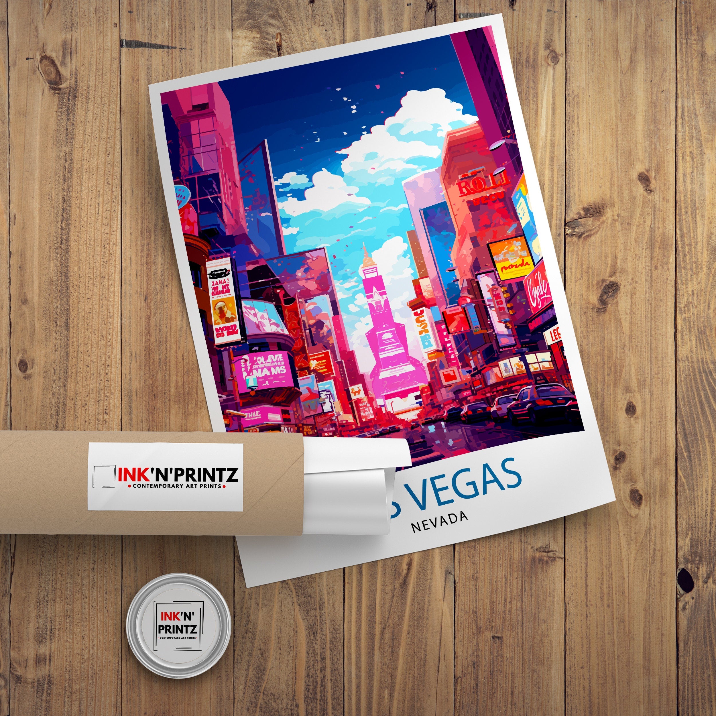 Las Vegas Travel Print| Las Vegas Wall Art Las Vegas Poster Las Vegas Illustration Las Vegas Nevada Travel Poster Las Vegas Souvenir