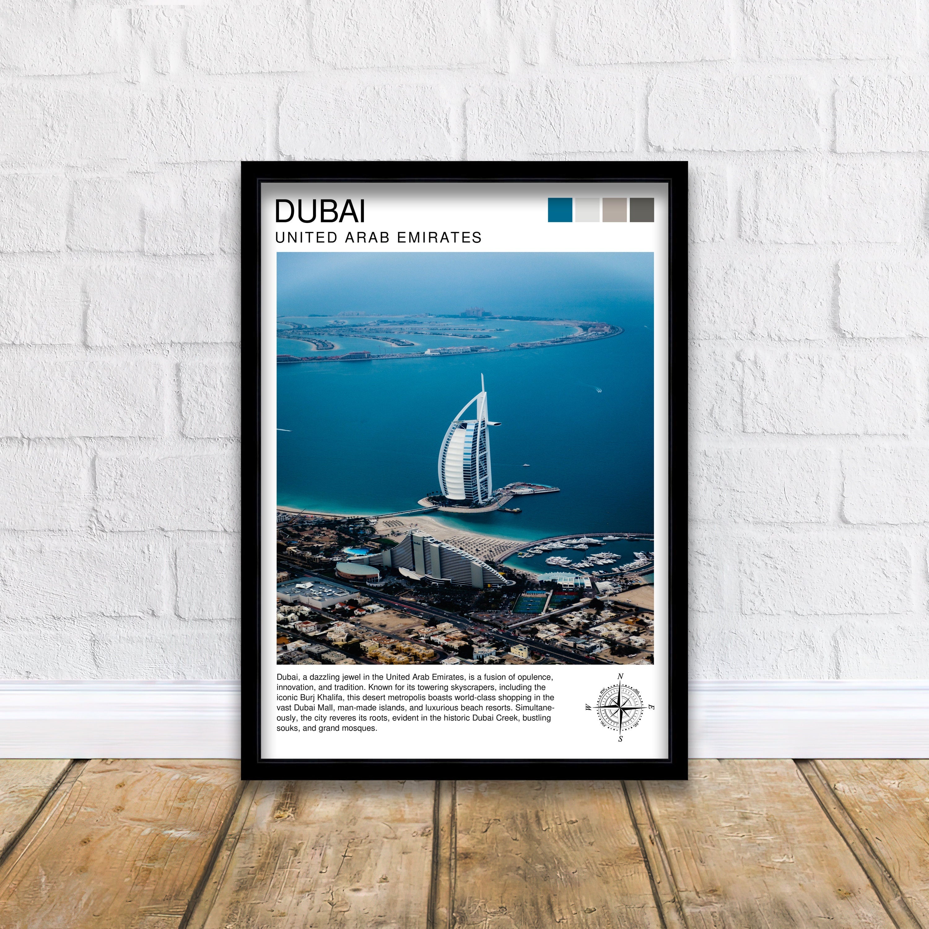 Dubai Travel Print Dubai Wall Decor Dubai Home Living Decor Dubai Illustration Travel Poster Gift For Dubai UAE Home Decor