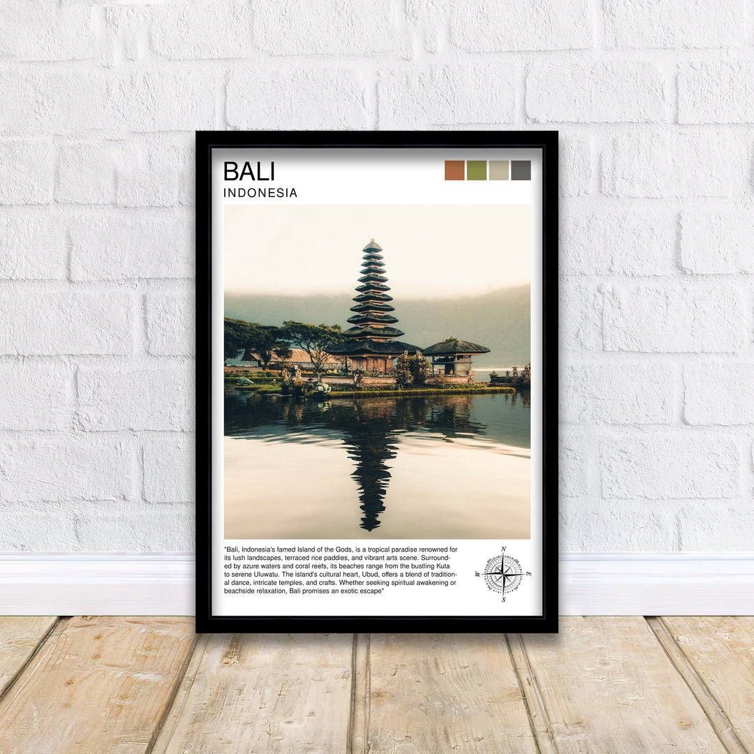 Bali Indonesia Travel Poster Bali