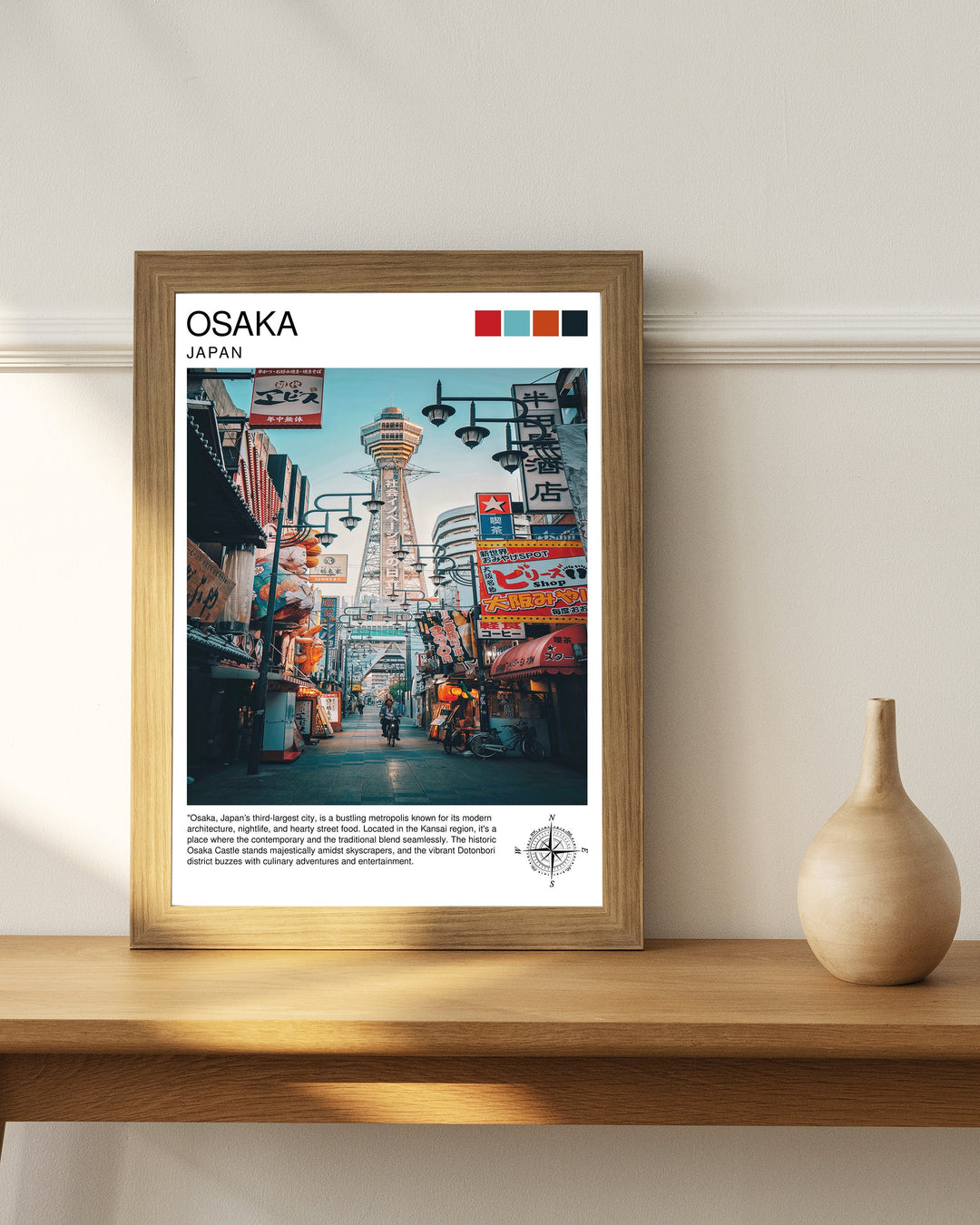 Osaka Japan Travel Poster Osaka