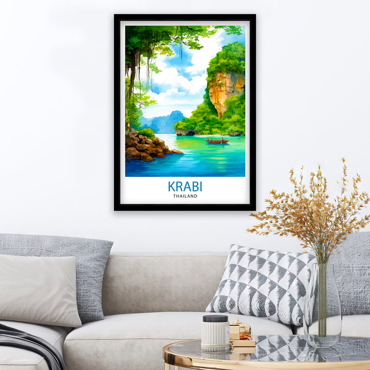 Krabi Thailand Travel Poster Krabi