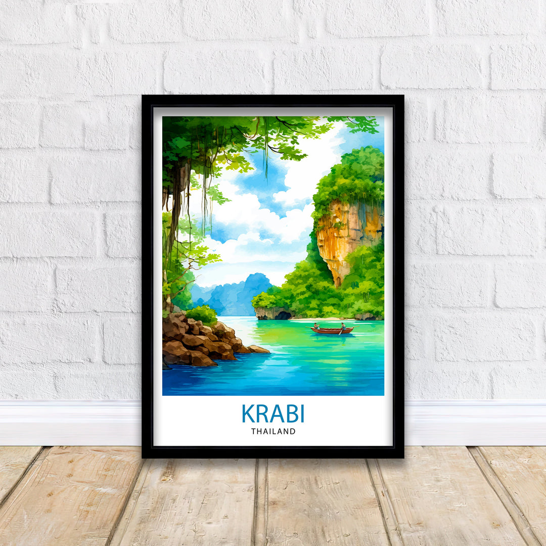 Krabi Thailand Travel Poster Krabi