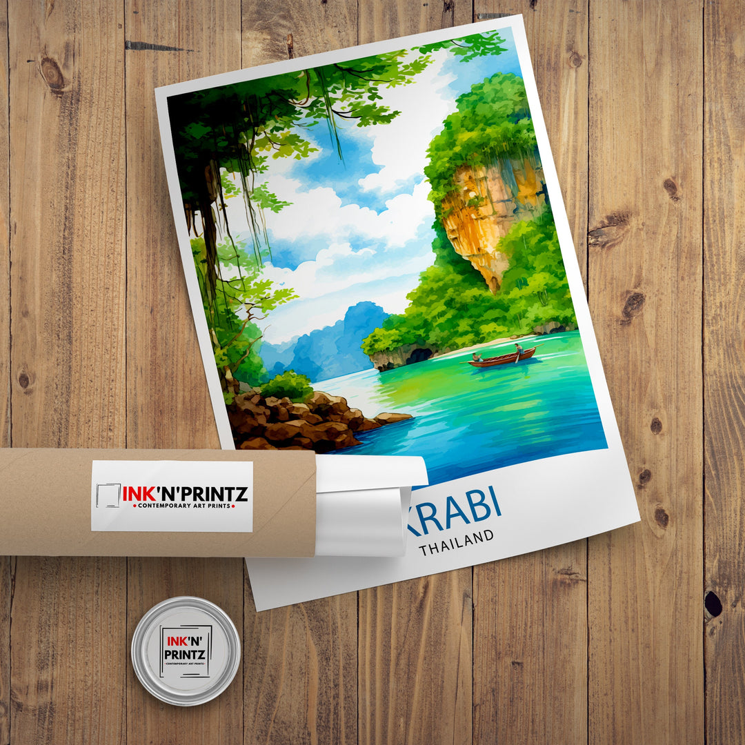 Krabi Thailand Travel Poster Krabi