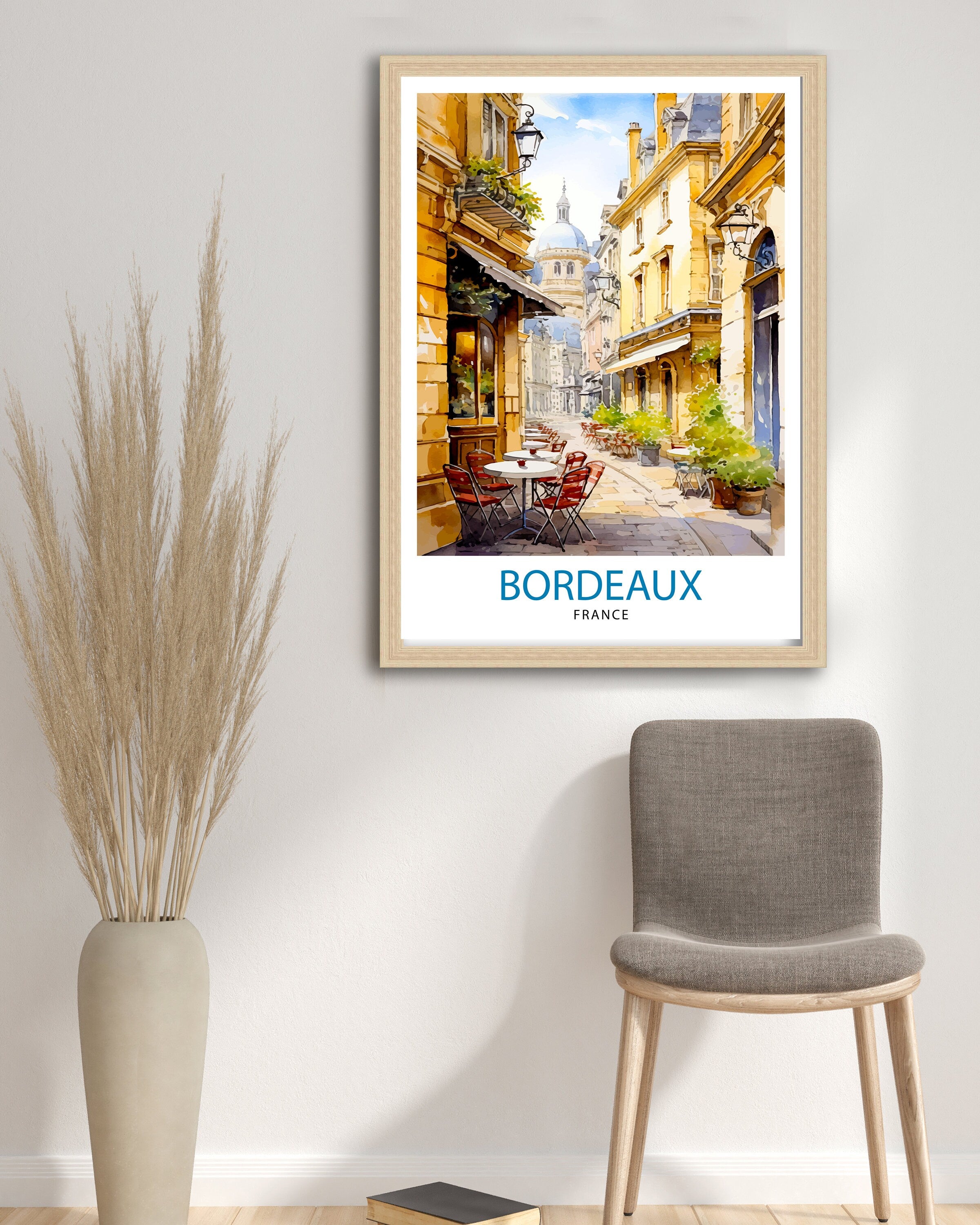 Bordeaux France Travel Print Bordeaux Wall Decor Bordeaux Poster France Travel Prints Bordeaux Art Print Bordeaux Illustration Bordeaux