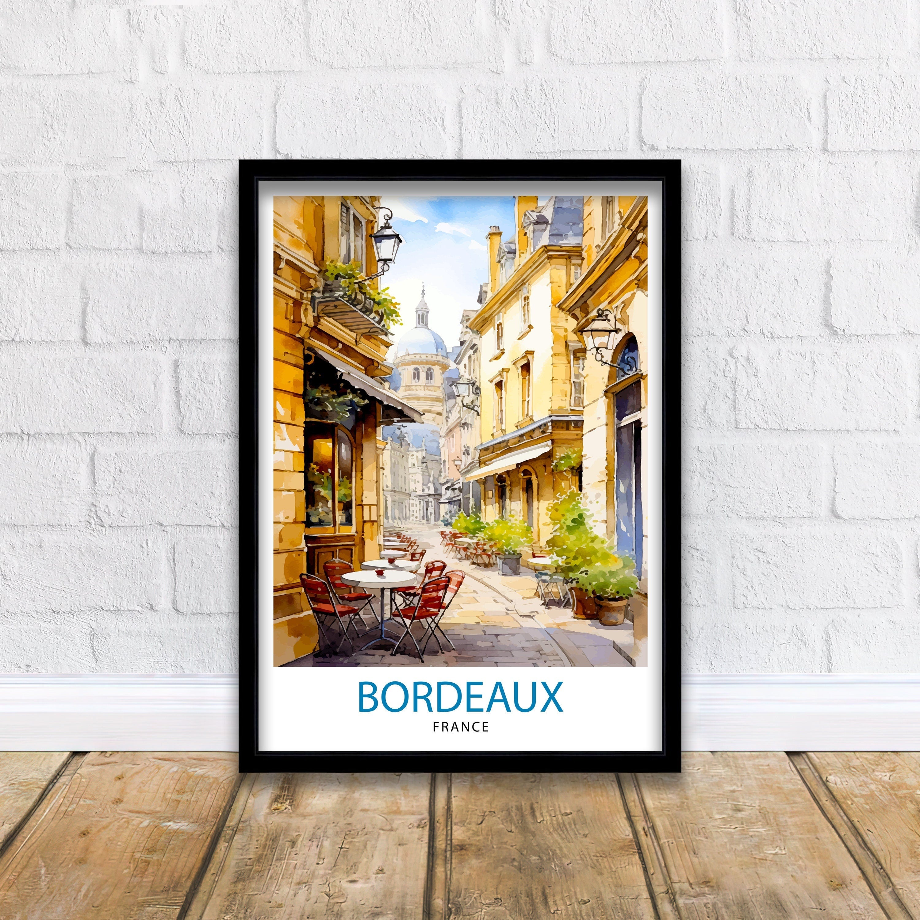 Bordeaux France Travel Print Bordeaux Wall Decor Bordeaux Poster France Travel Prints Bordeaux Art Print Bordeaux Illustration Bordeaux