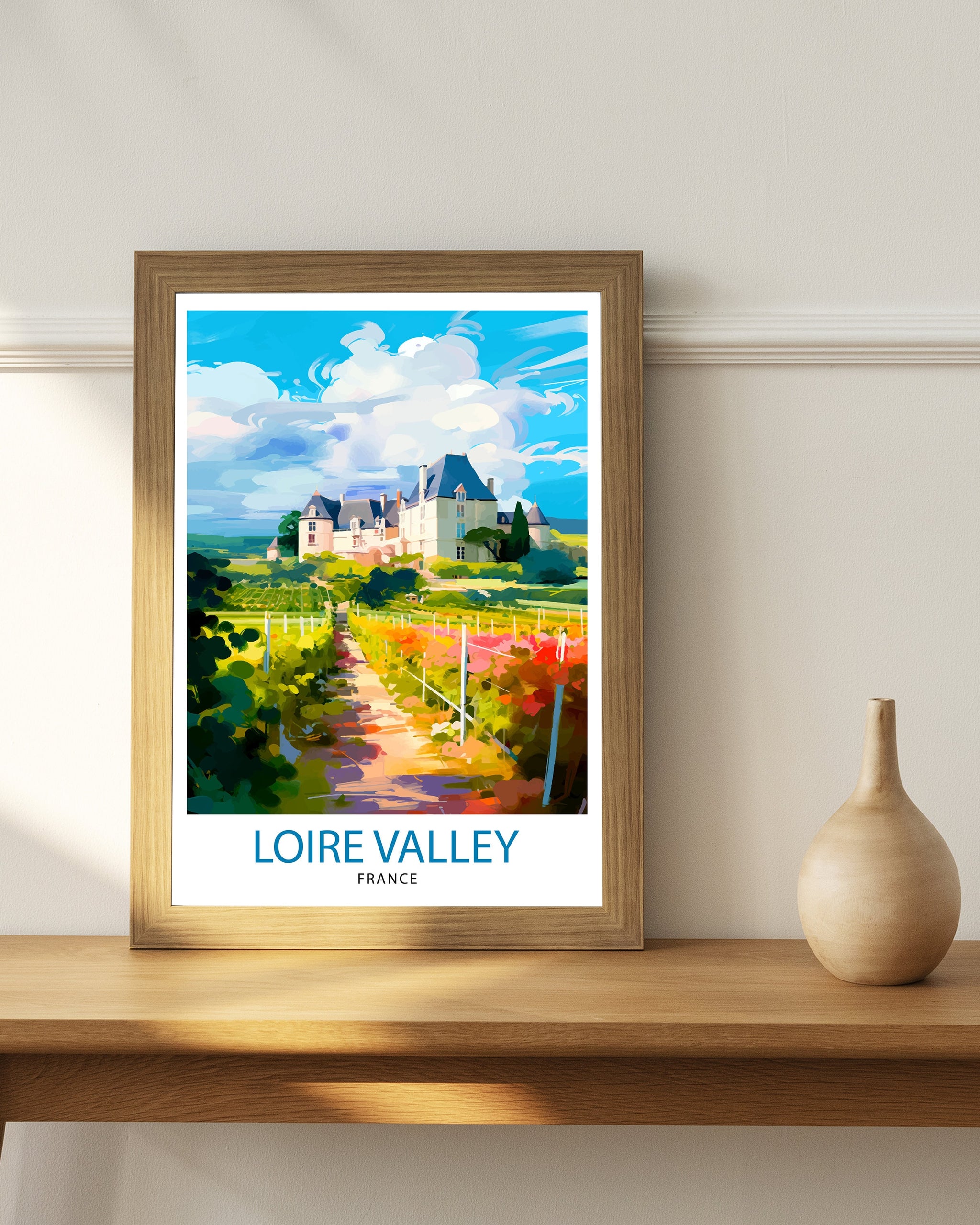 Loire Valley France Travel Print France Wall Decor Loire Valley Poster Châteaux de la Loire Prints France Art Print Loire Valley