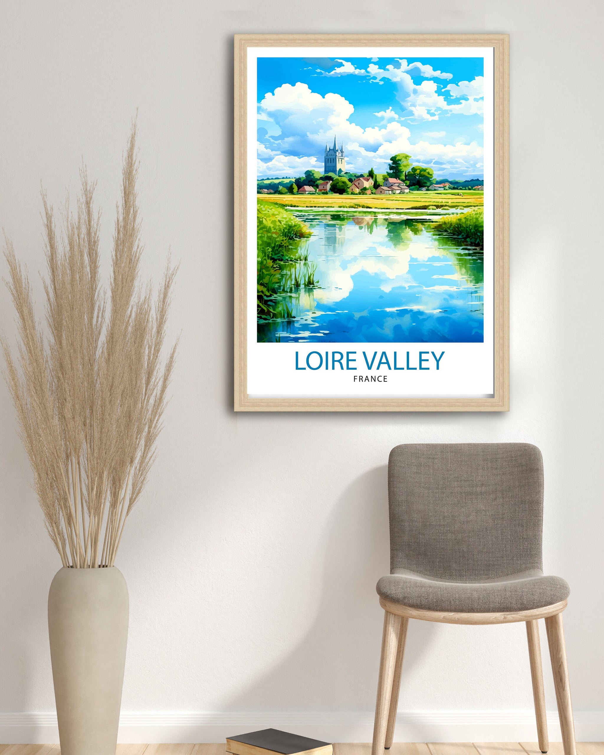 Loire Valley Travel Print Wall Decor Loire Valley Poster France Travel Prints Loire Valley Art Print Loire Valley Illustration Loire Valley