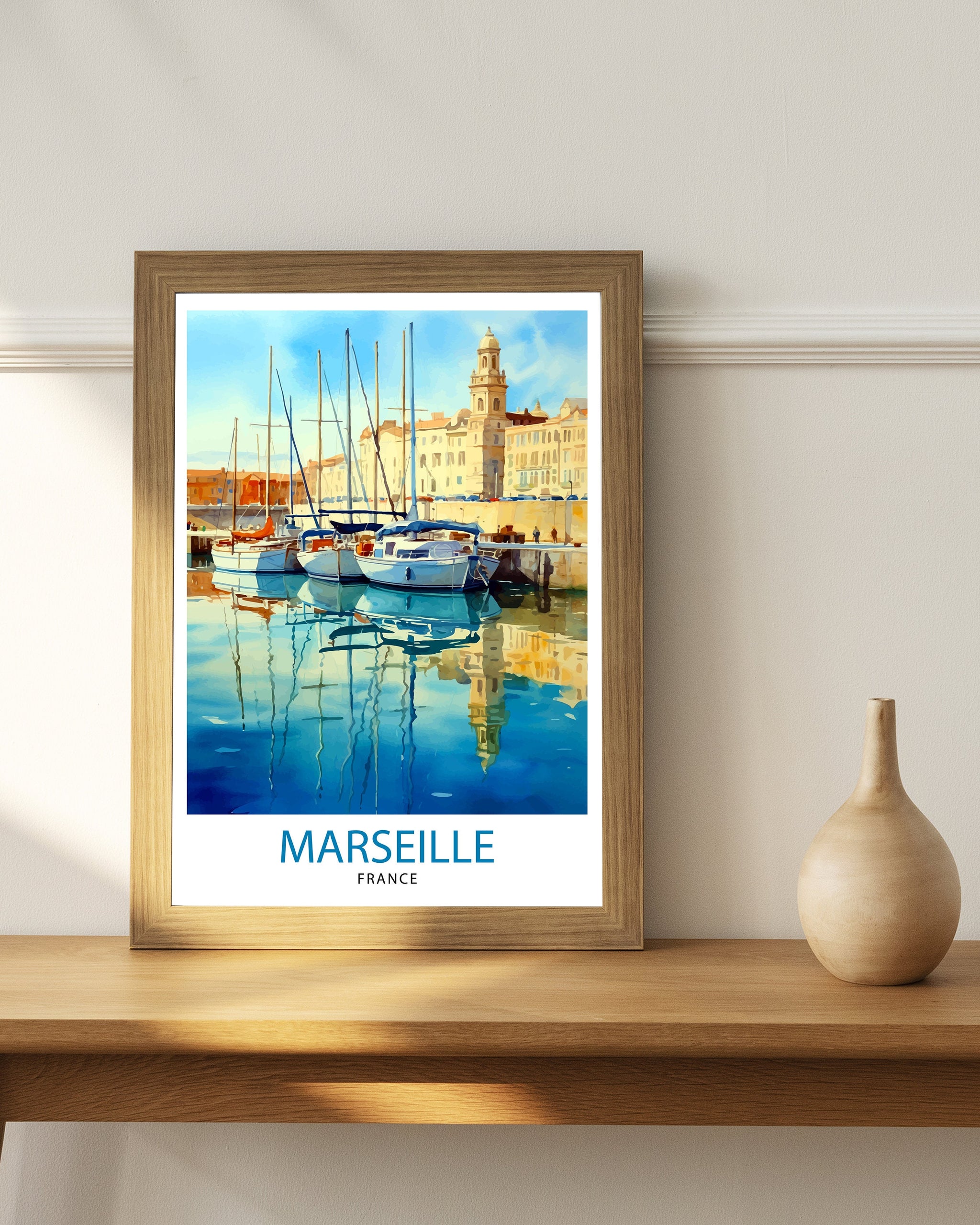Marseille France Travel Print Marseille Wall Decor Marseille Poster France Travel Prints Marseille Art Print Marseille Illustration
