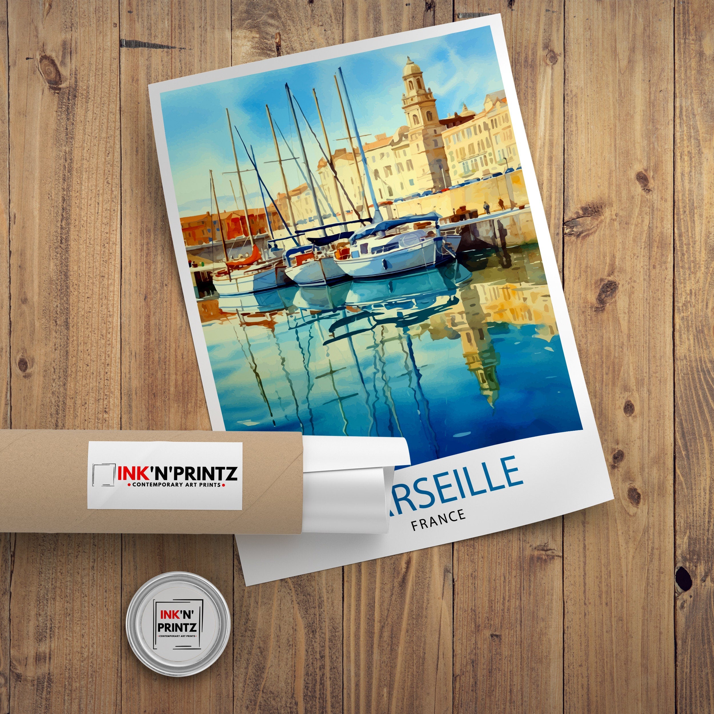 Marseille France Travel Print Marseille Wall Decor Marseille Poster France Travel Prints Marseille Art Print Marseille Illustration