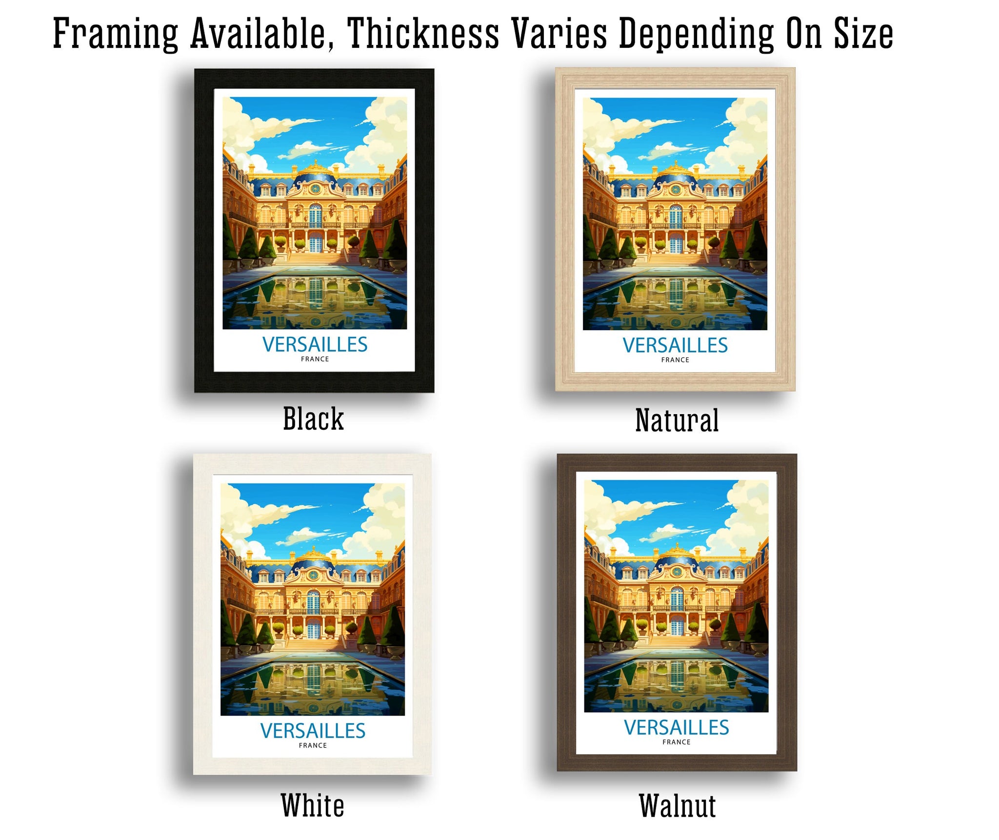 Versailles France Travel Print Versailles Wall Decor Versailles Poster France Travel Prints Versailles Art Print Versailles Illustration