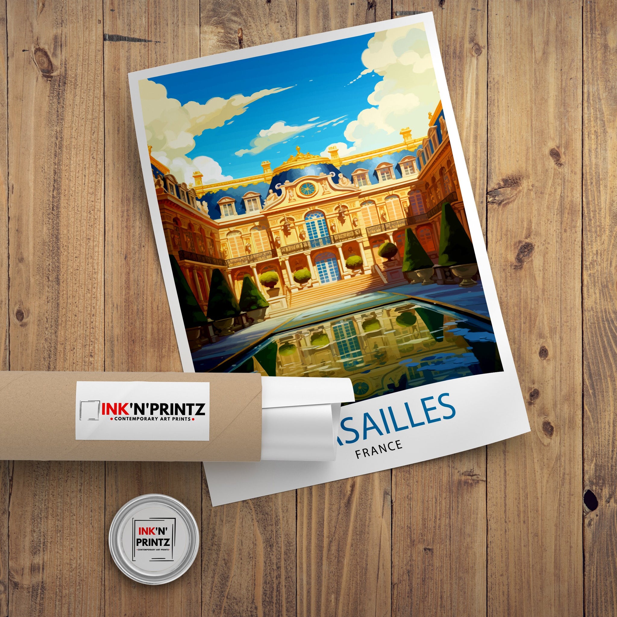 Versailles France Travel Print Versailles Wall Decor Versailles Poster France Travel Prints Versailles Art Print Versailles Illustration
