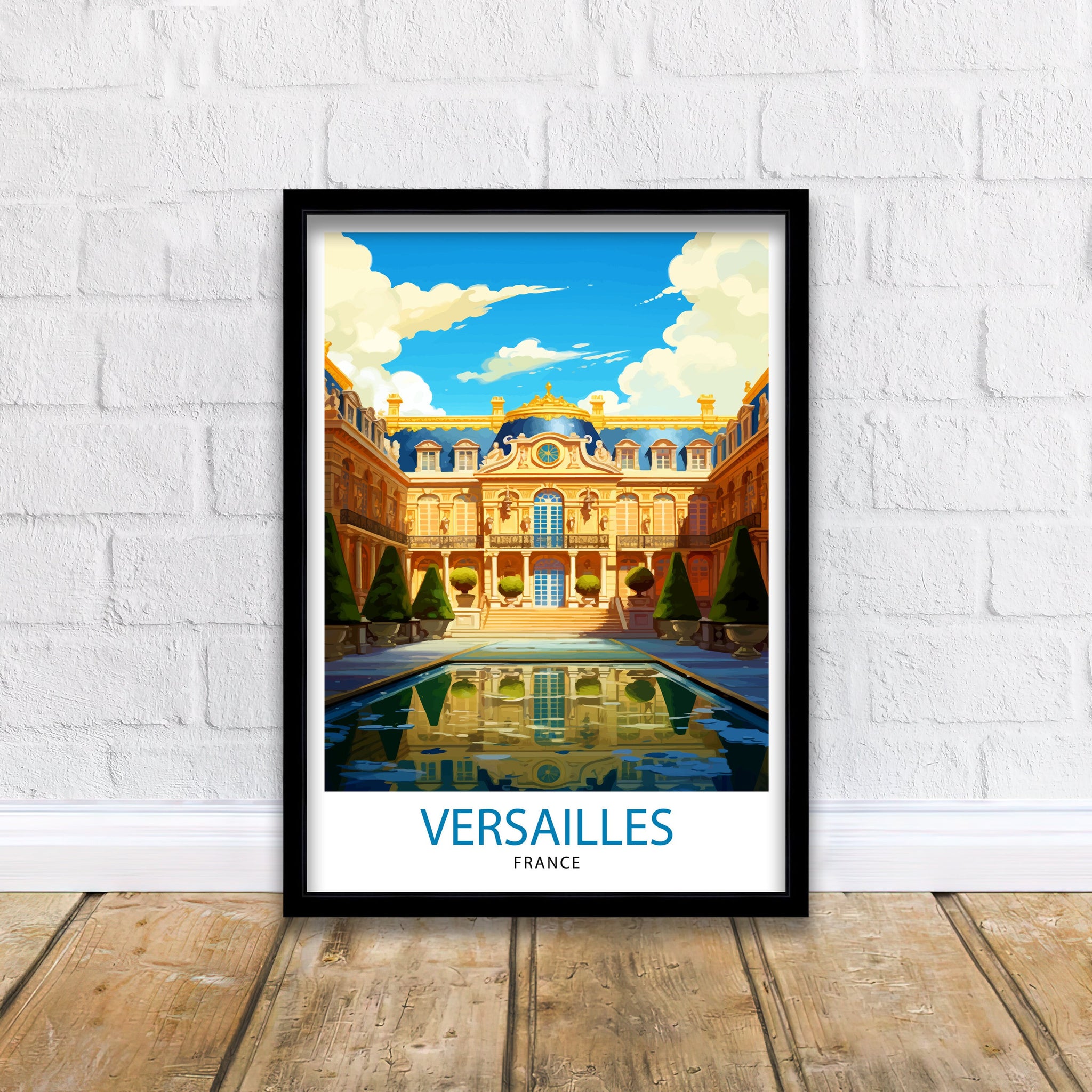 Versailles France Travel Print Versailles Wall Decor Versailles Poster France Travel Prints Versailles Art Print Versailles Illustration