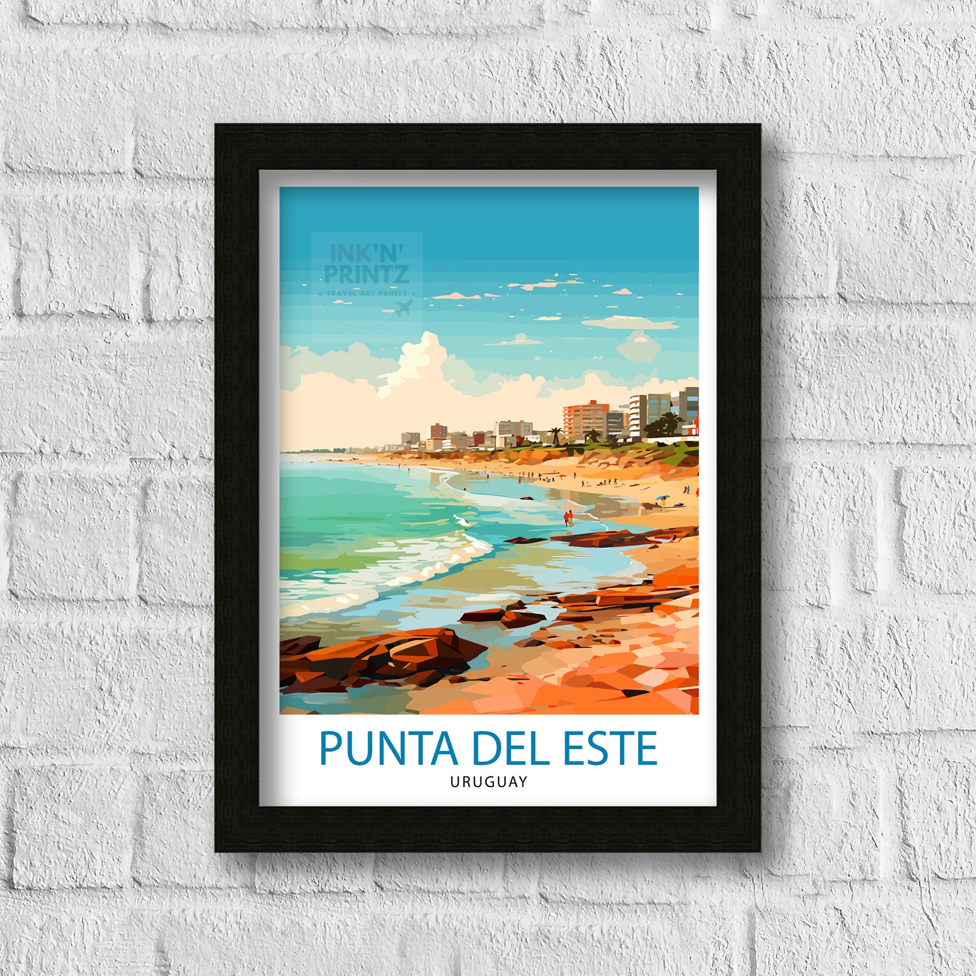 Punta del Este Travel Print Punta del Este Wall Decor Punta del Este Poster Uruguay Travel Prints Punta del Este Art Print Punta del Este